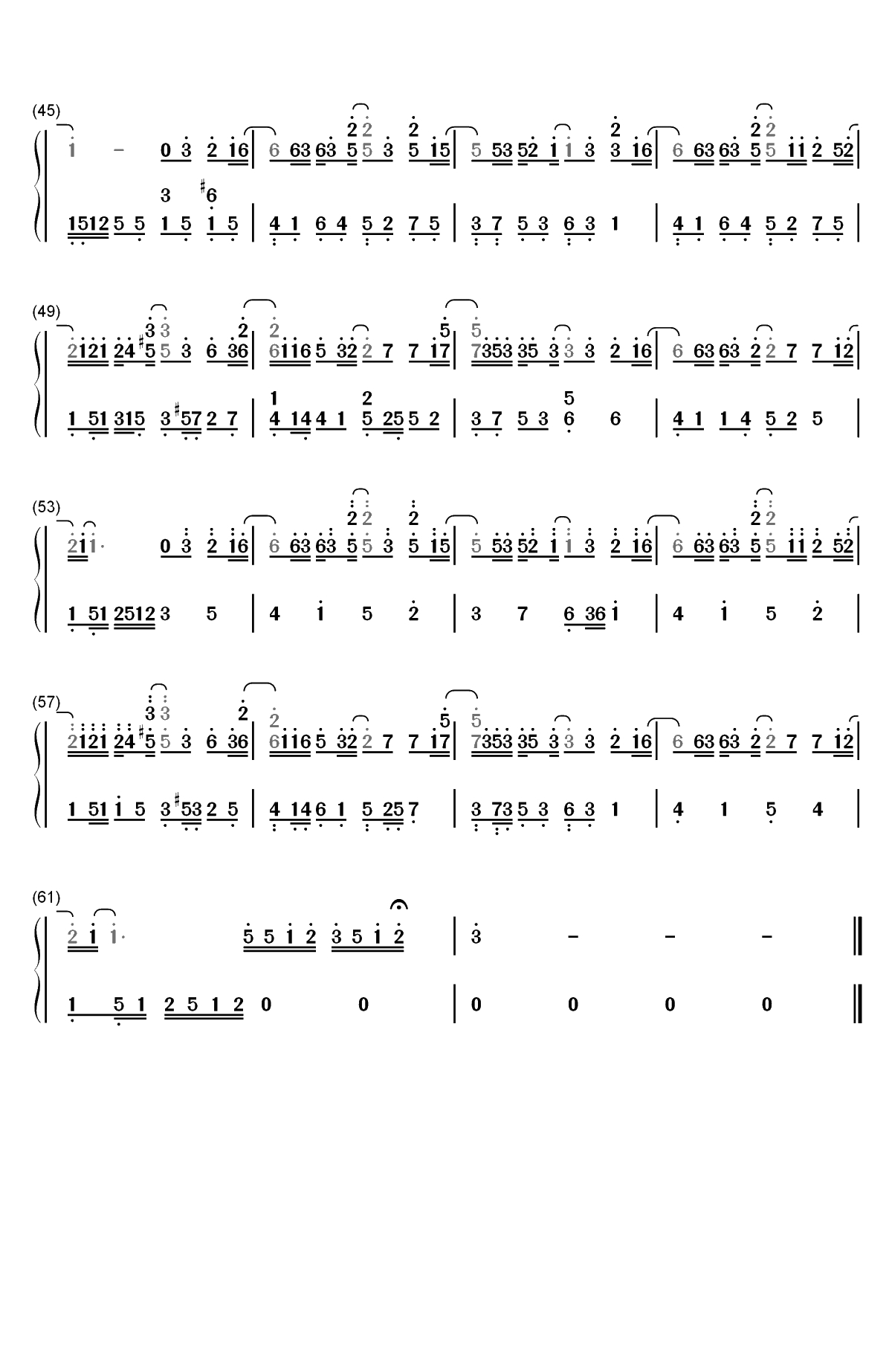 可不可以-昼夜版-抖音上很火的伤感情歌双手简谱预览3