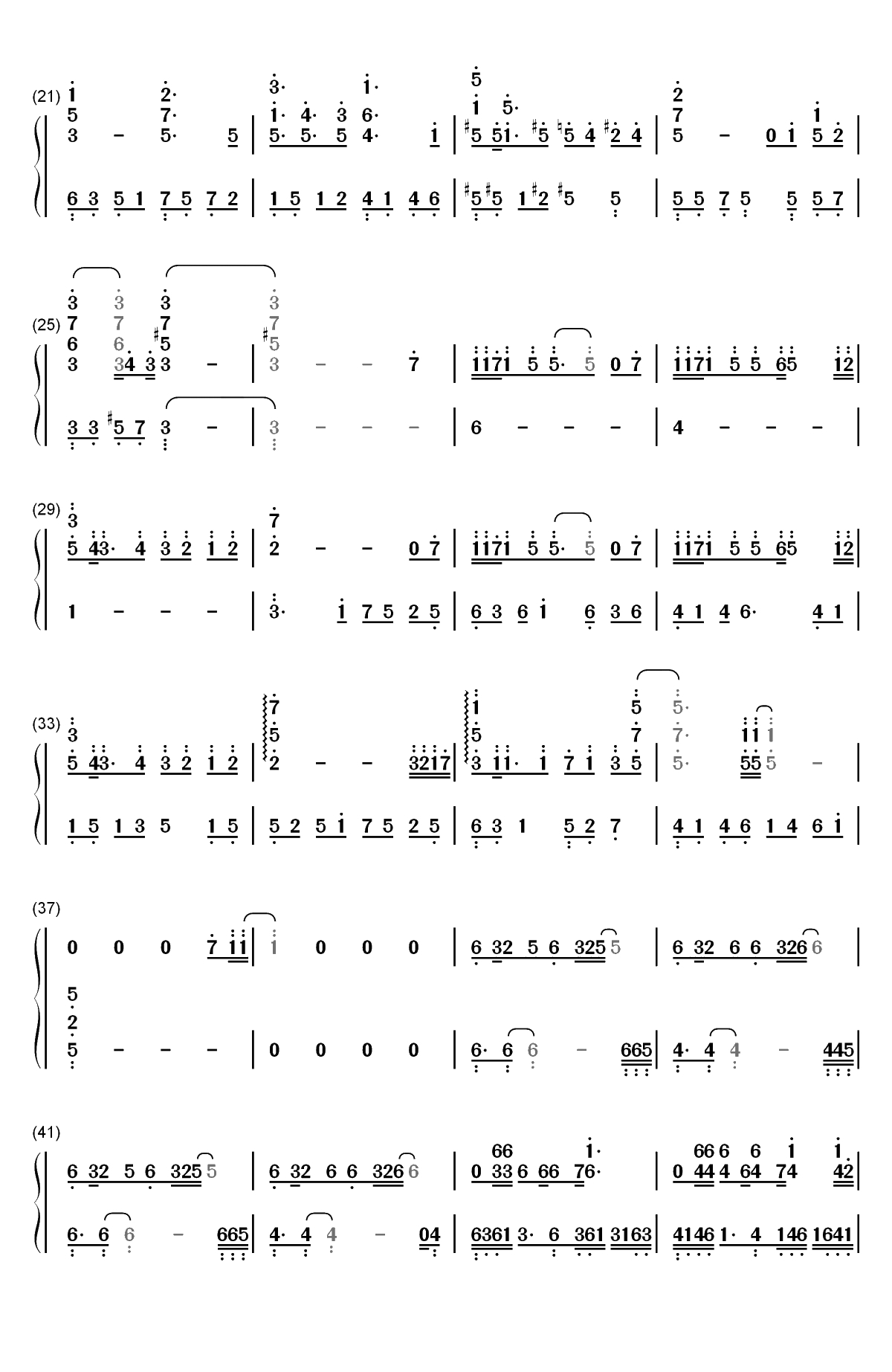 Weight of the World-尼尔机械纪元OST双手简谱预览2