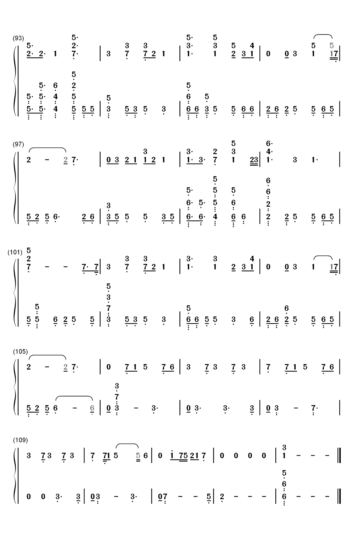 I Just Died In Your Arms-Cutting Crew双手简谱预览5