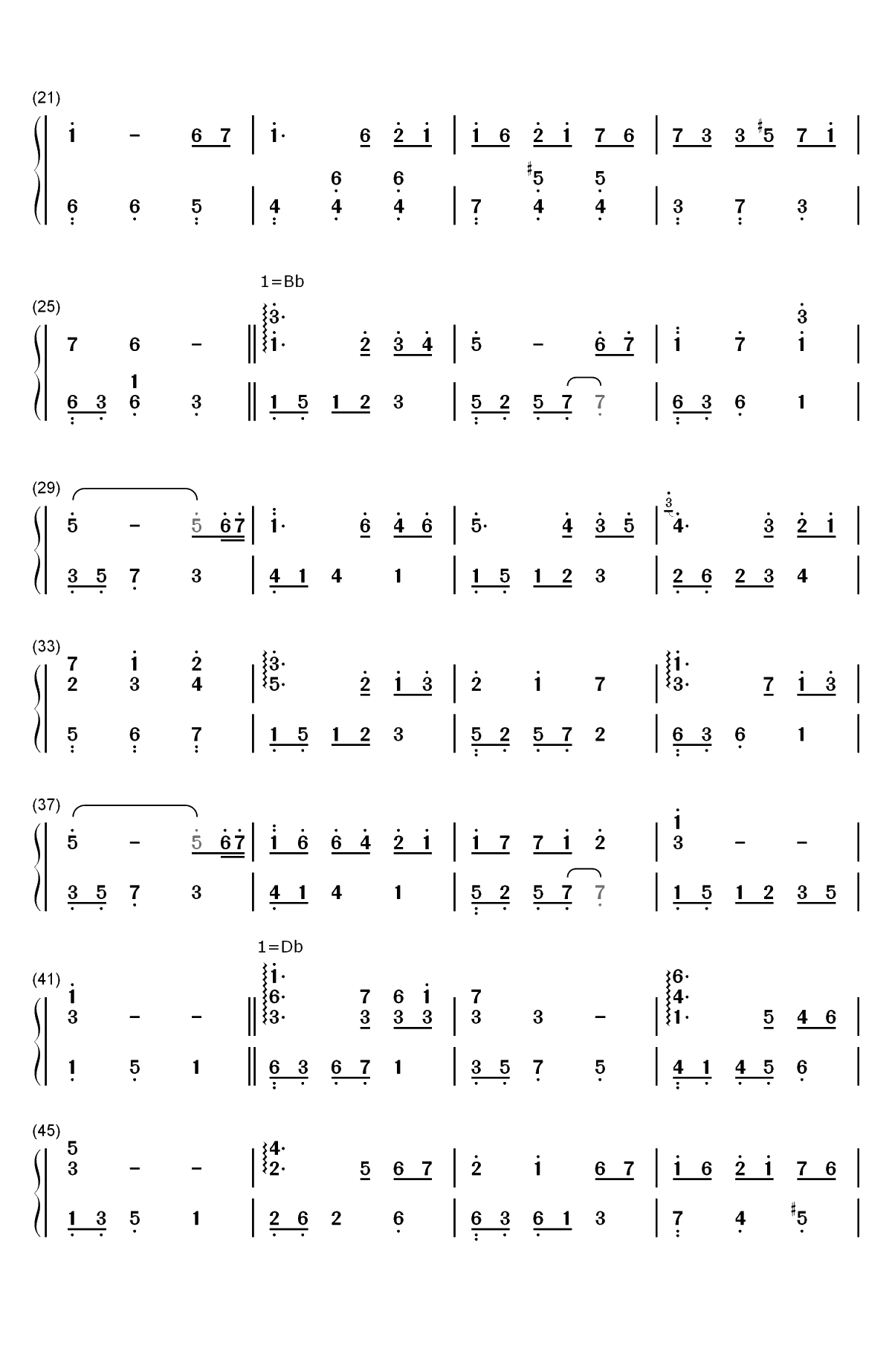 Pour Chopin-说给萧邦双手简谱预览2