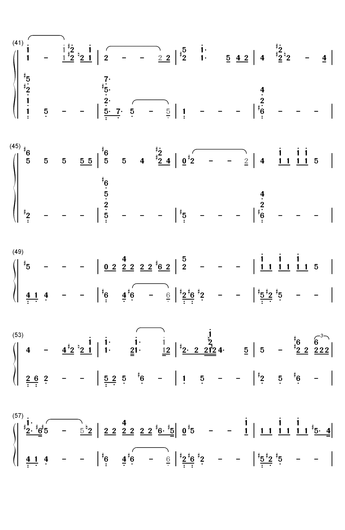 Baby-Clean Bandit双手简谱预览3