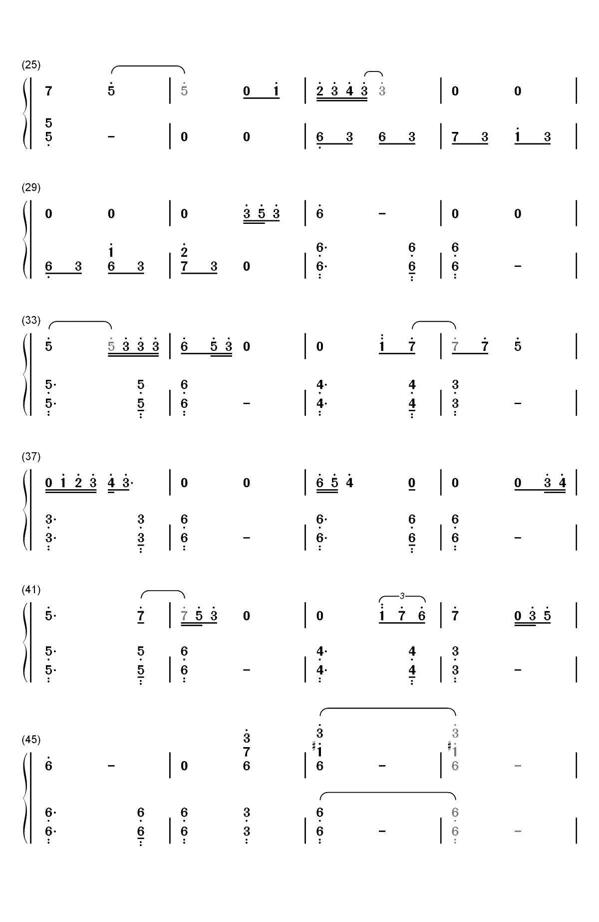 Lady-Kenny Rogers双手简谱预览2