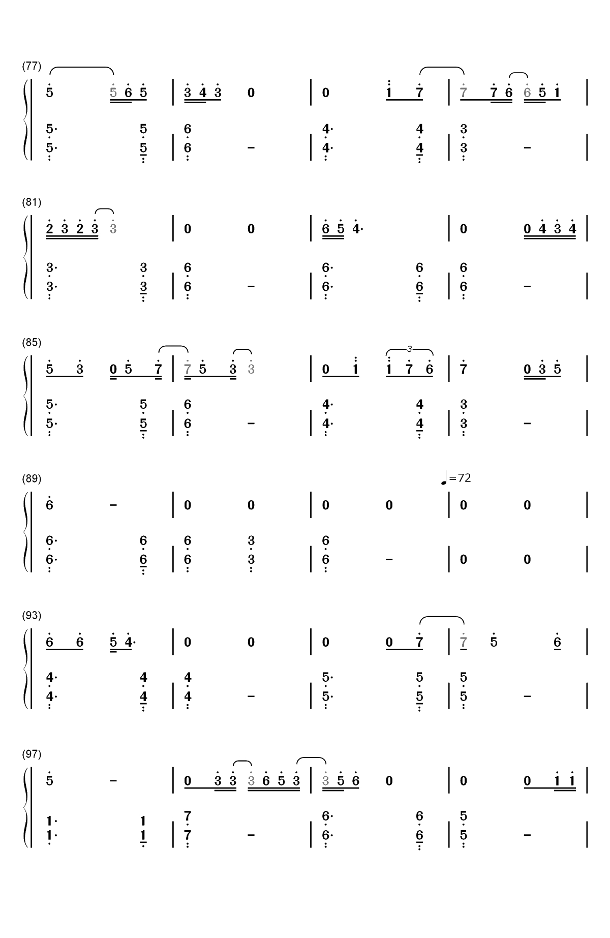 Lady-Kenny Rogers双手简谱预览4