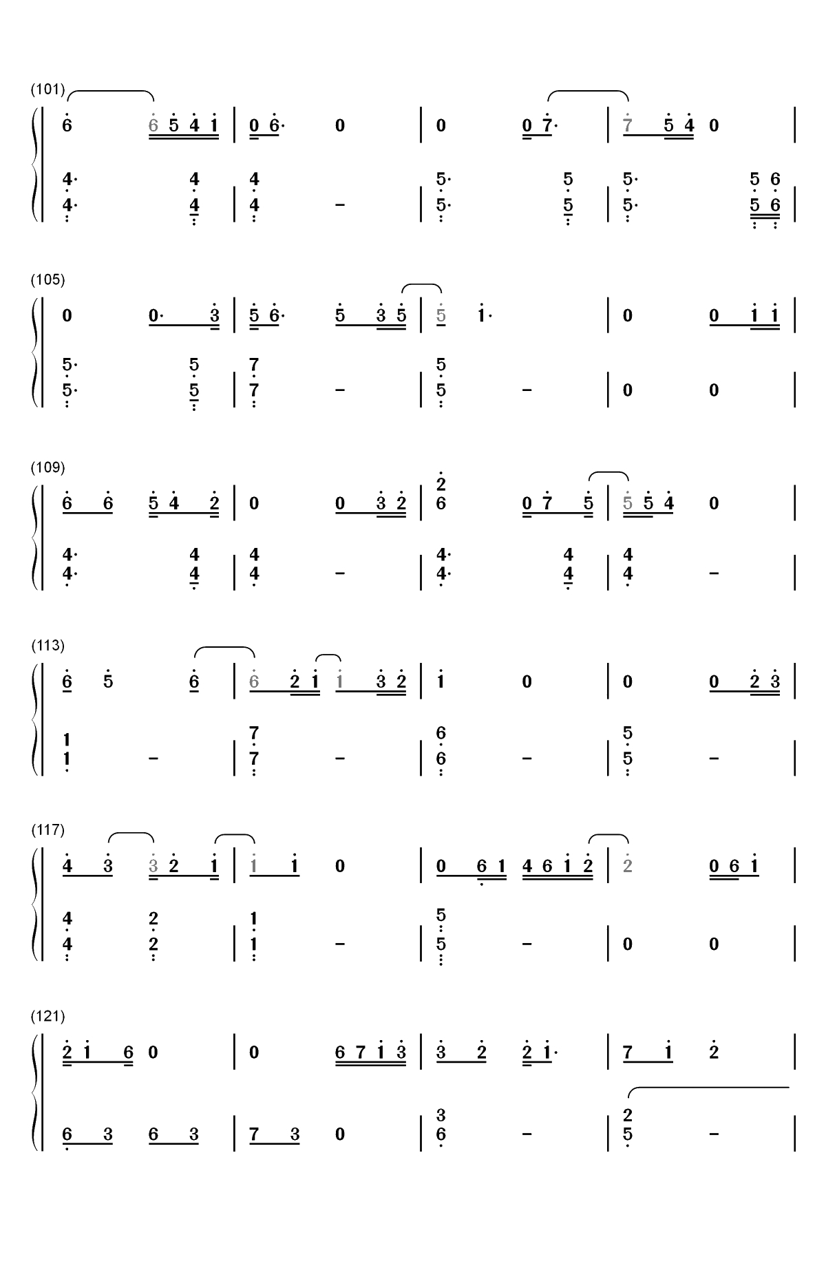 Lady-Kenny Rogers双手简谱预览5