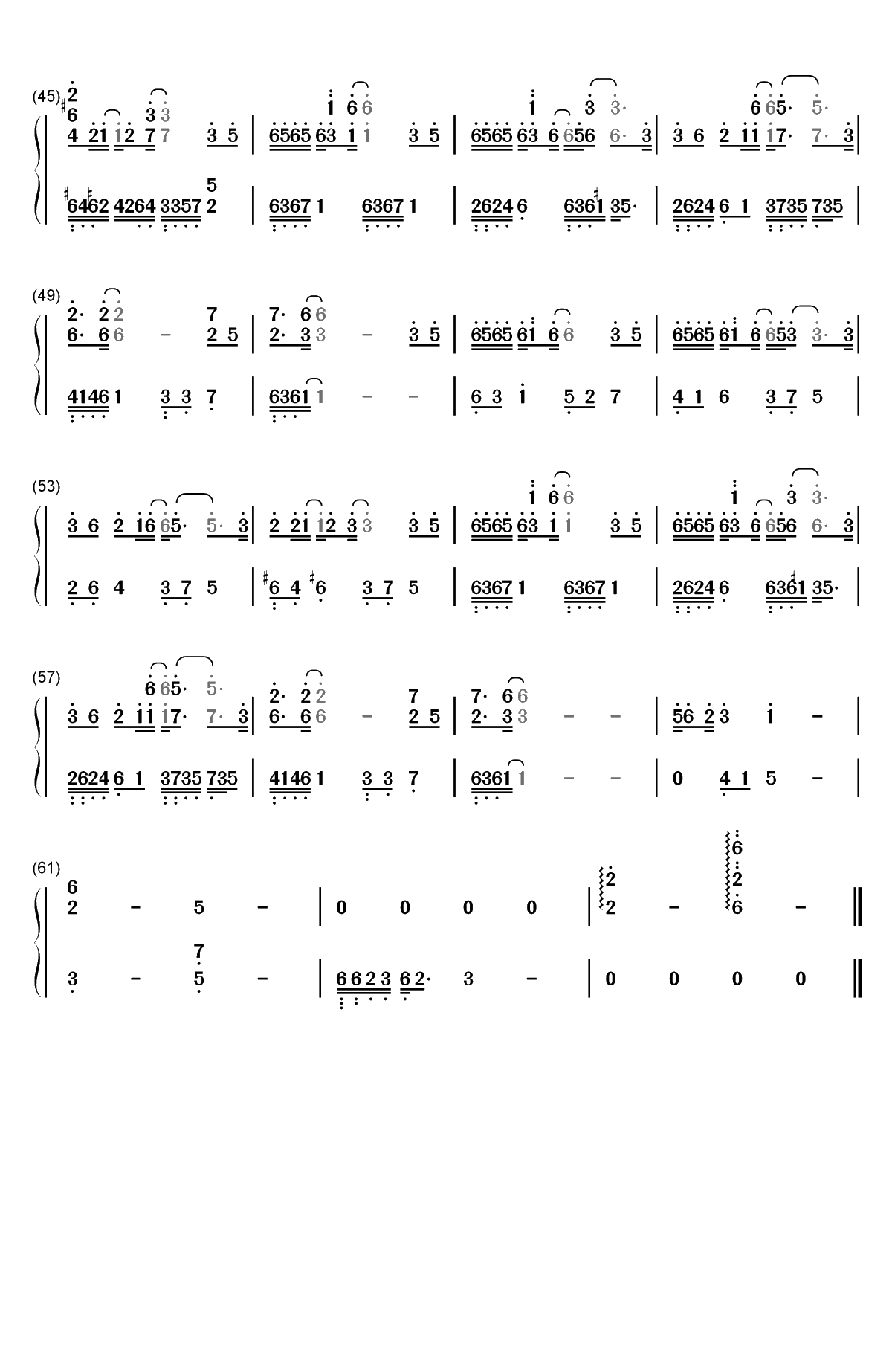 当歌-华丽独奏版-知否知否应是绿肥红瘦剧情概念曲双手简谱预览3