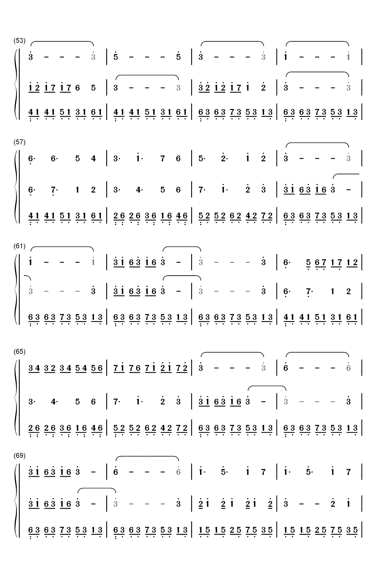 Wind-Brian Crain双手简谱预览4