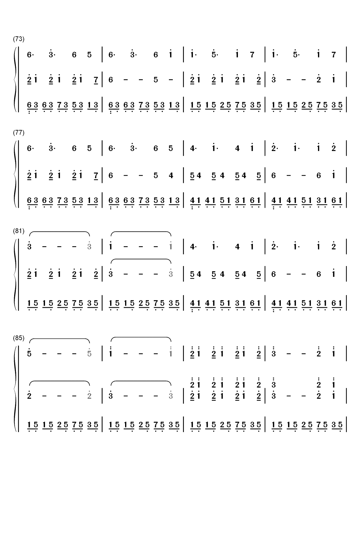 Wind-Brian Crain双手简谱预览5
