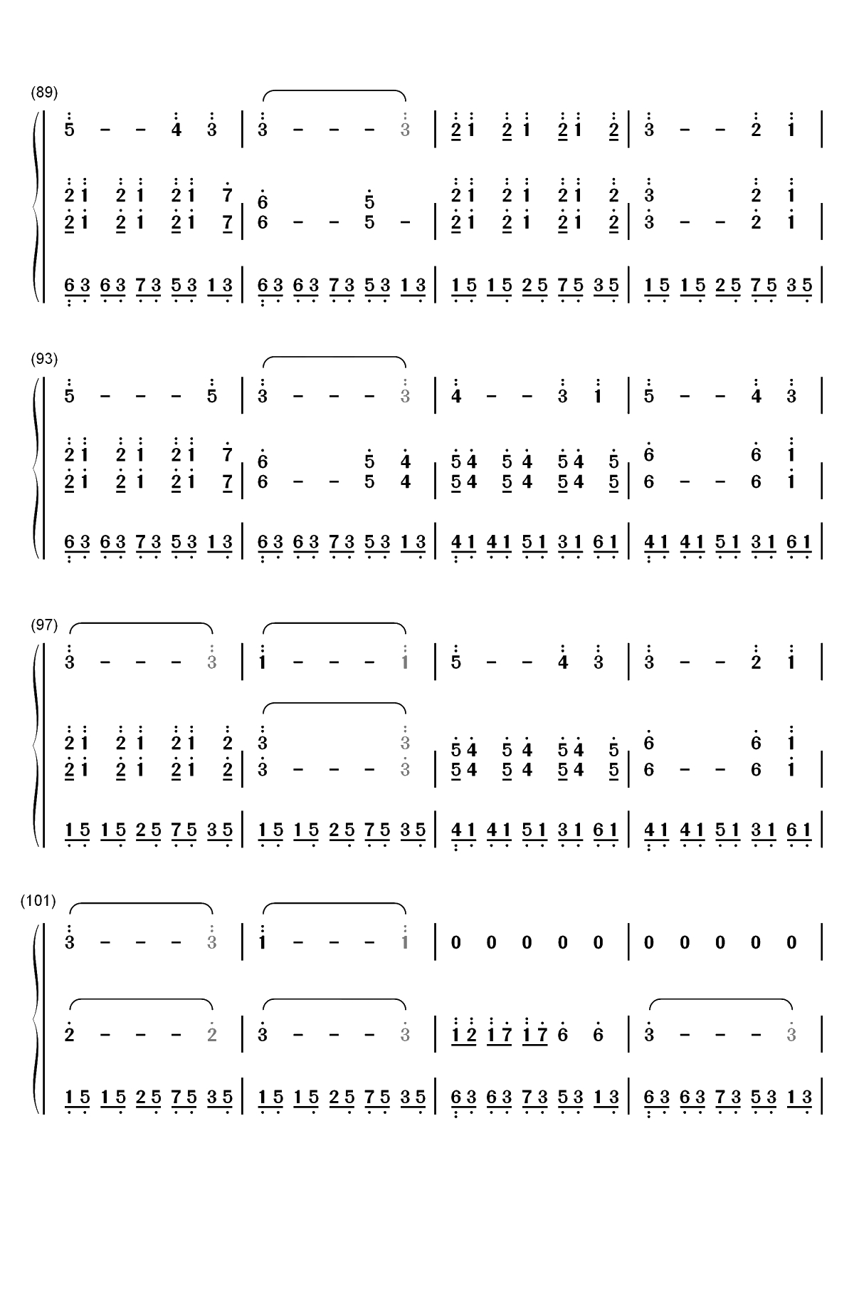 Wind-Brian Crain双手简谱预览6