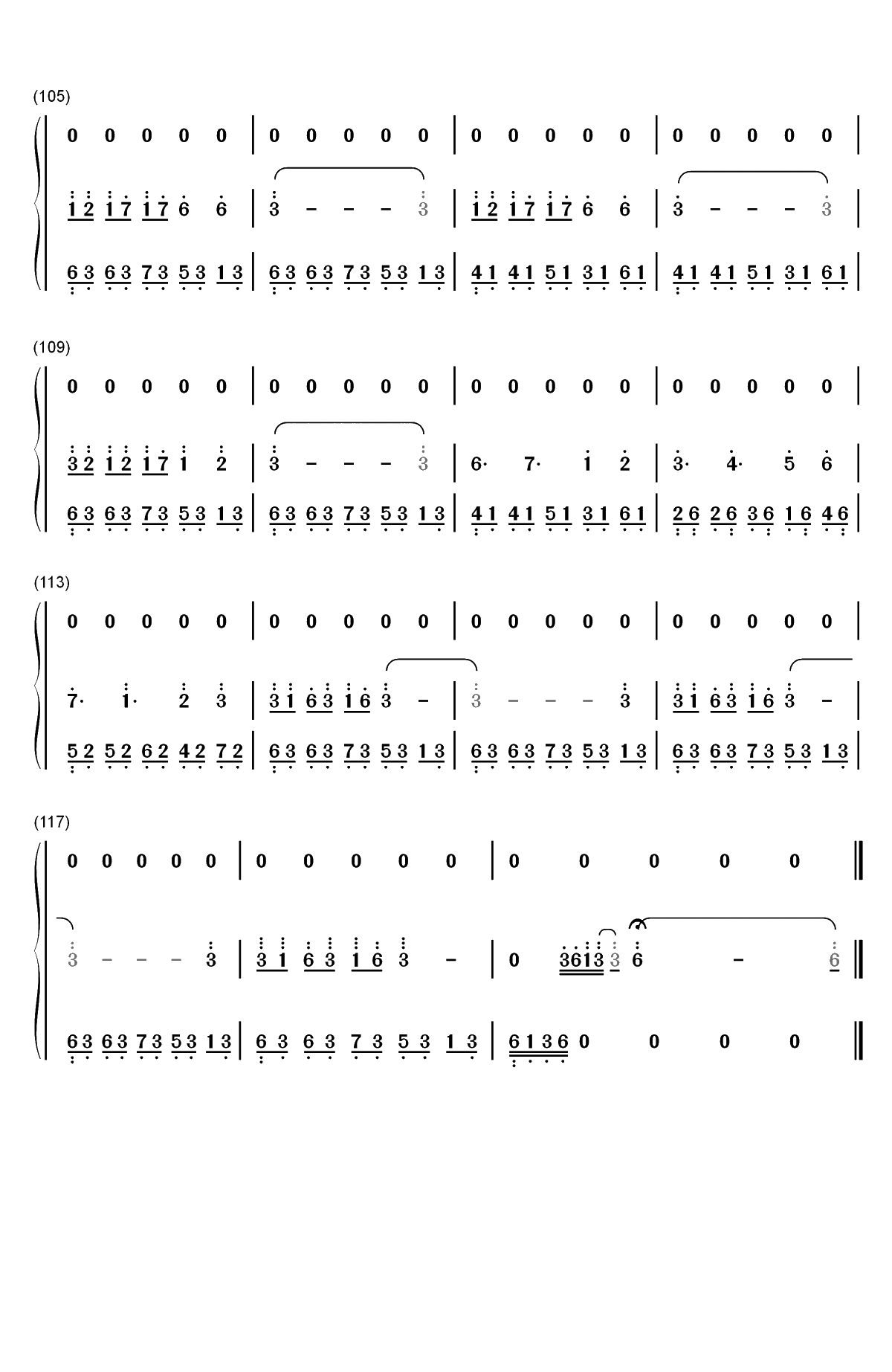 Wind-Brian Crain双手简谱预览7