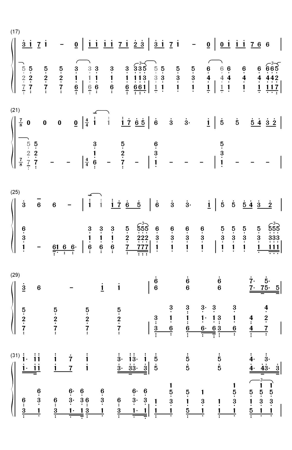 Stranger Things-Kygo ft OneRepublic双手简谱预览2