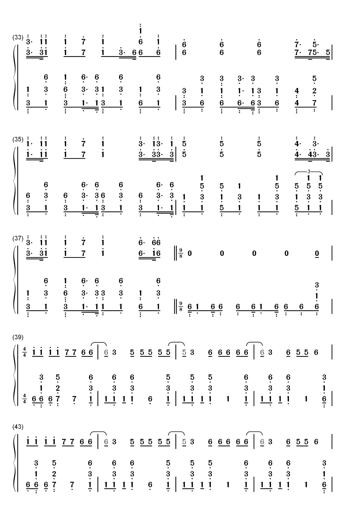 Stranger Things-Kygo ft OneRepublic双手简谱预览3