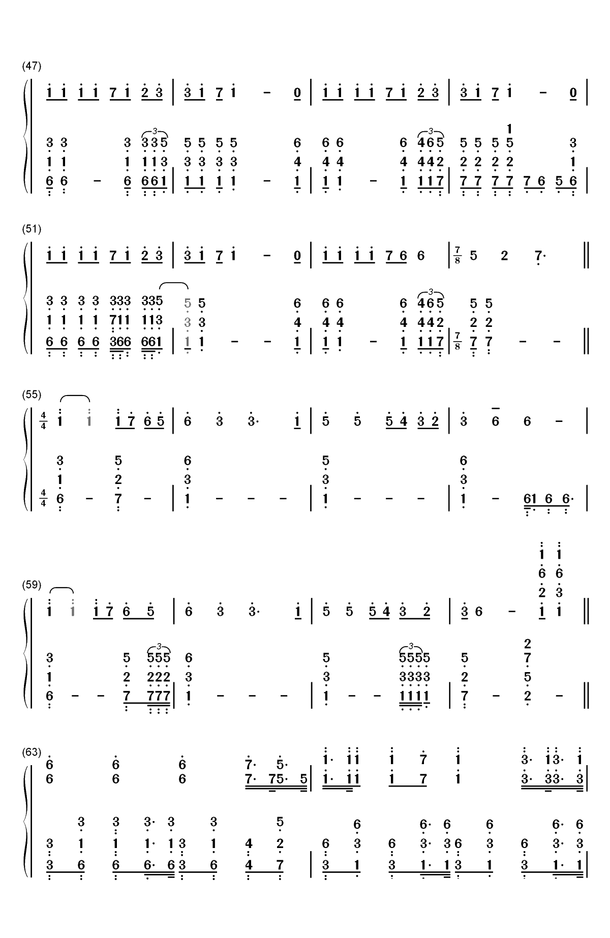 Stranger Things-Kygo ft OneRepublic双手简谱预览4