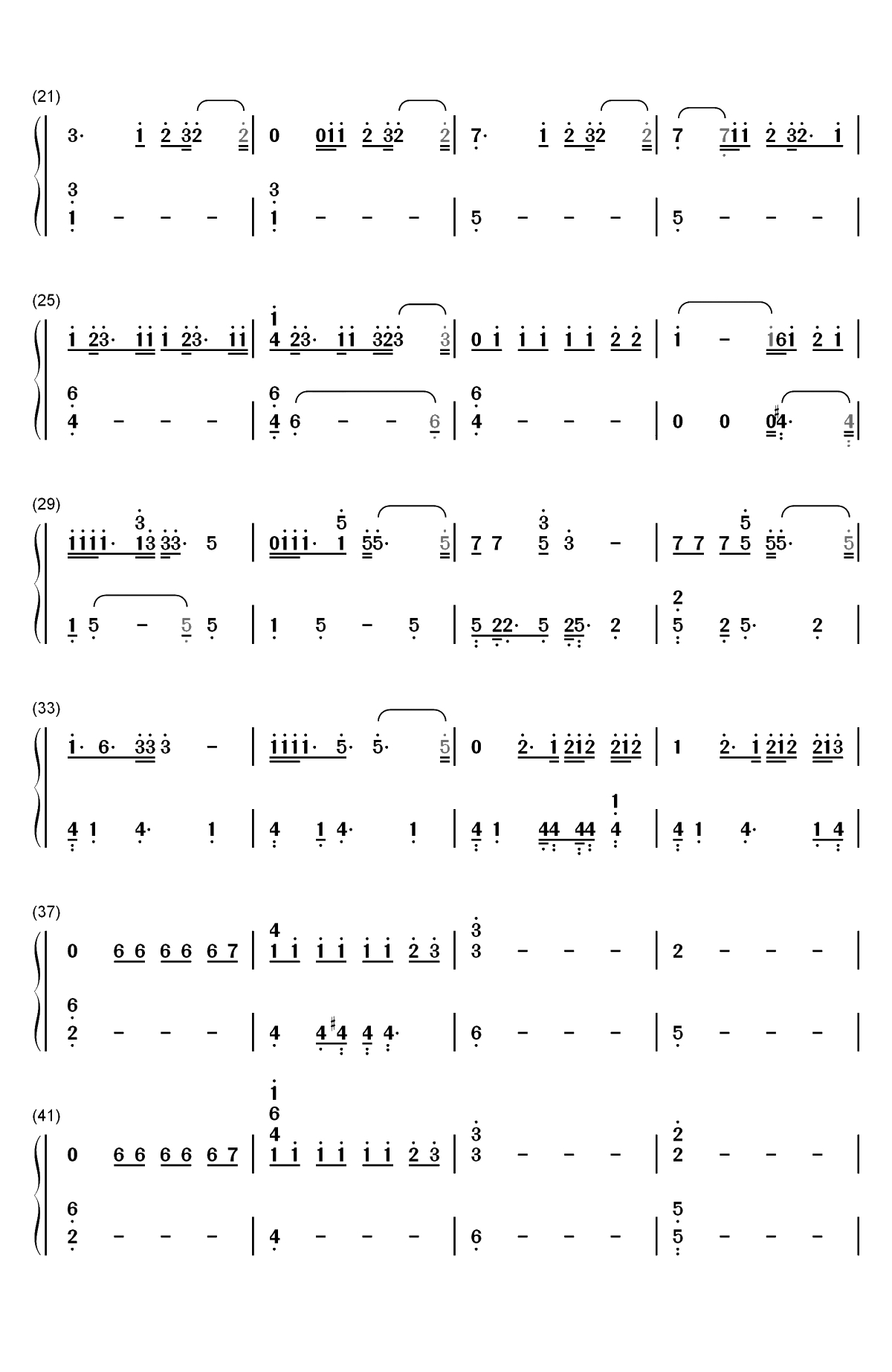 Boomerang-Imagine Dragons双手简谱预览2