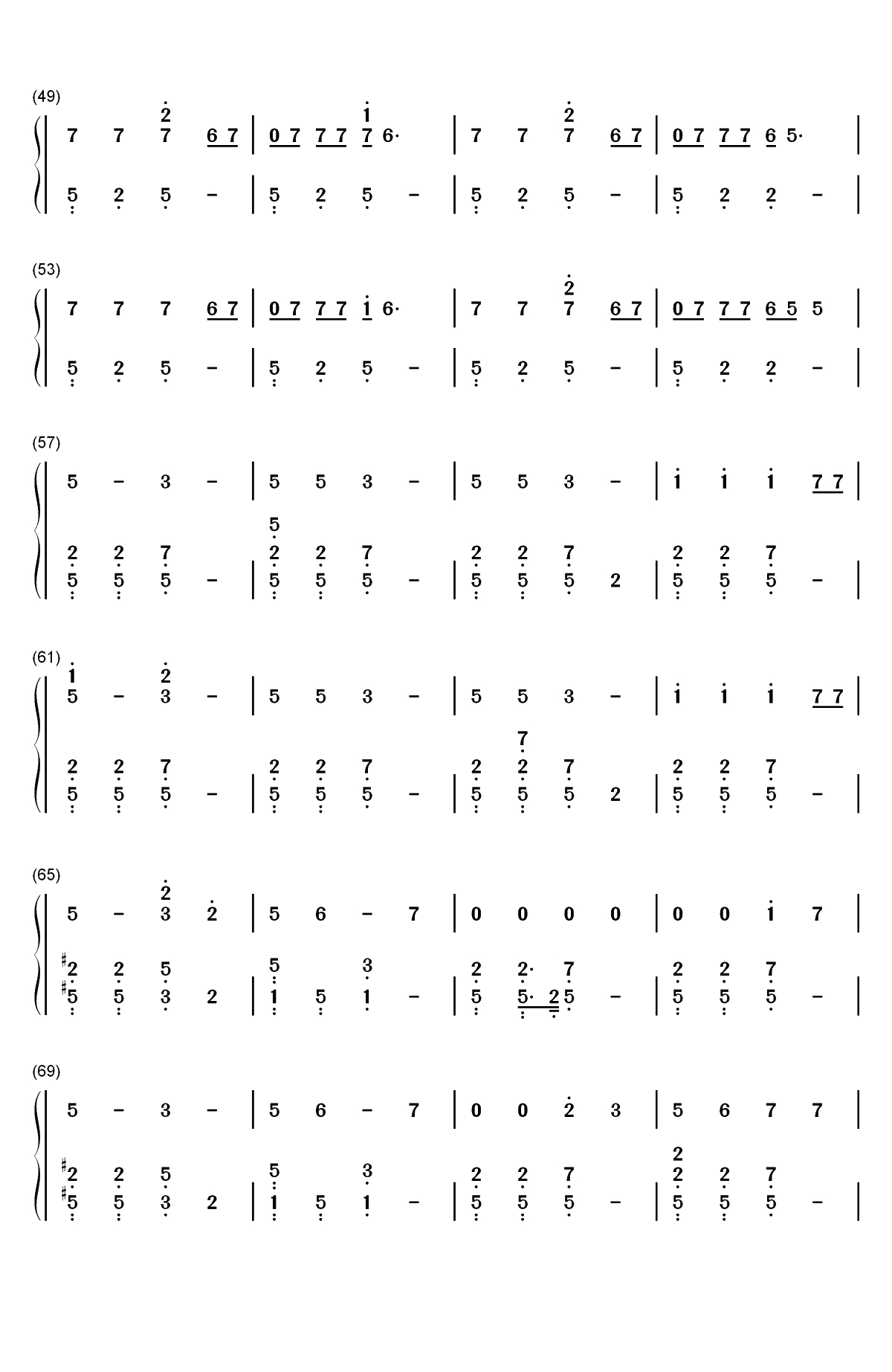 Machine-Imagine Dragons双手简谱预览3