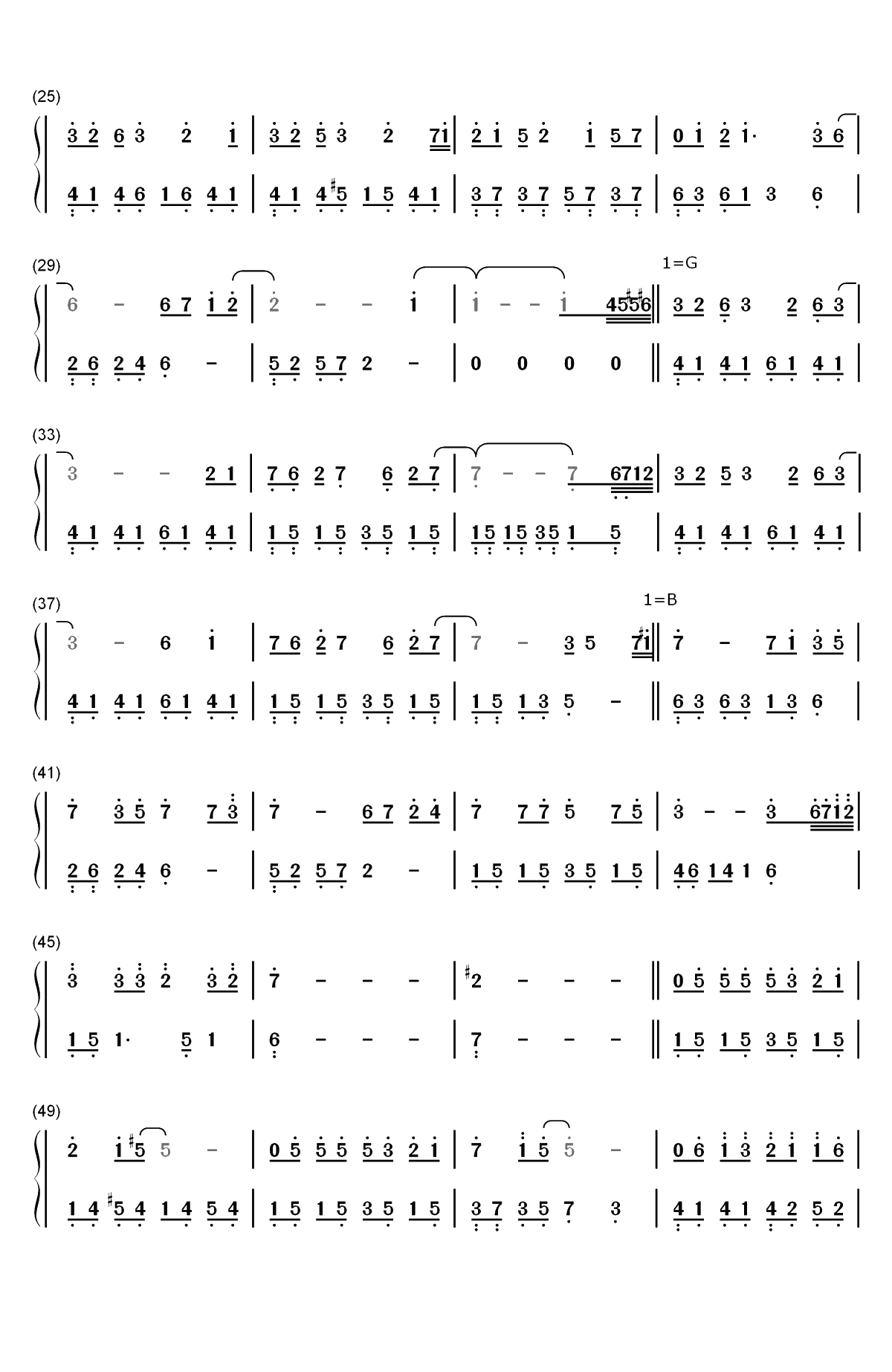 最好-爱情里最悲伤的果然是爱过双手简谱预览2