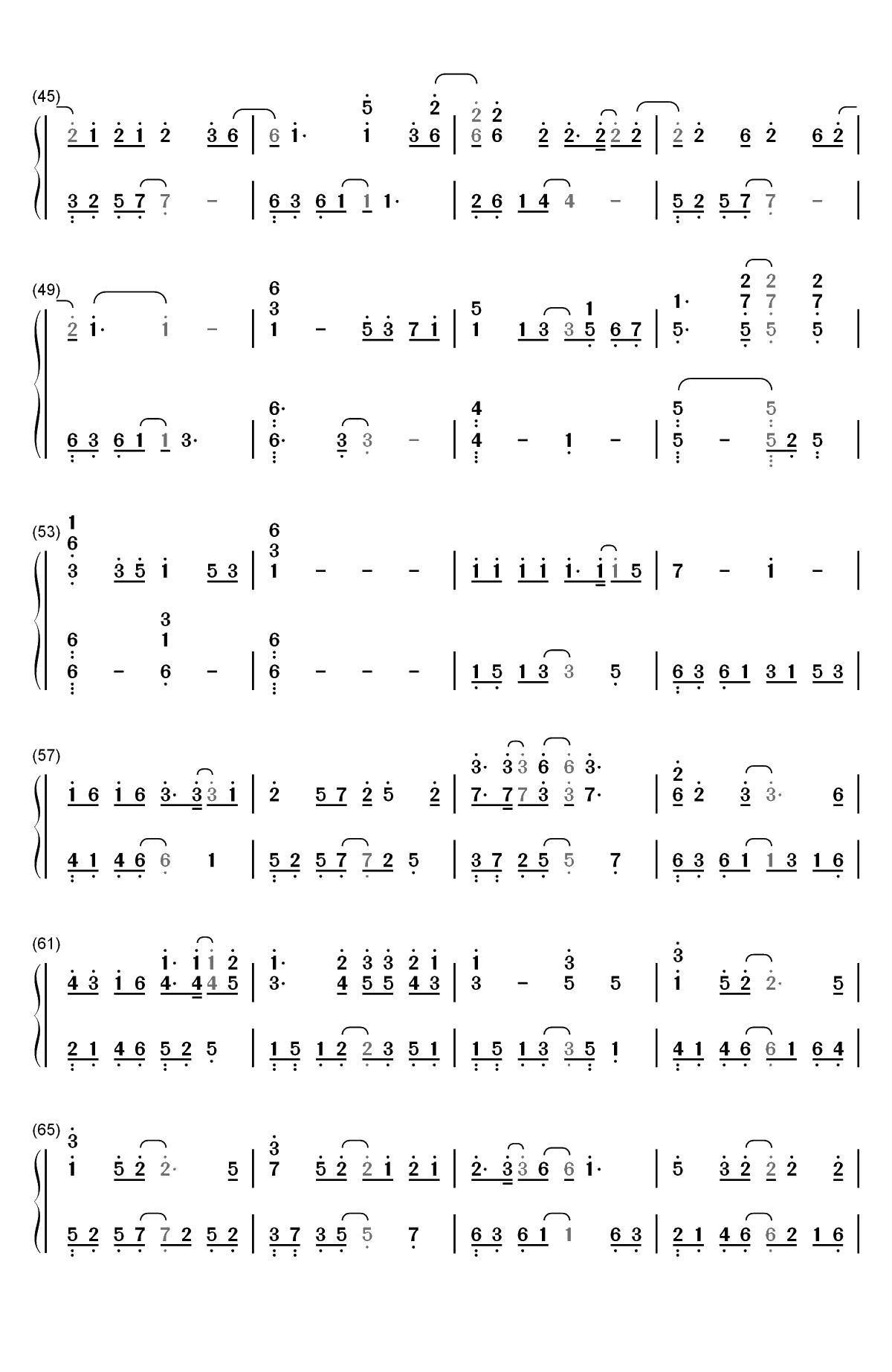 假装-陈雪凝双手简谱预览3