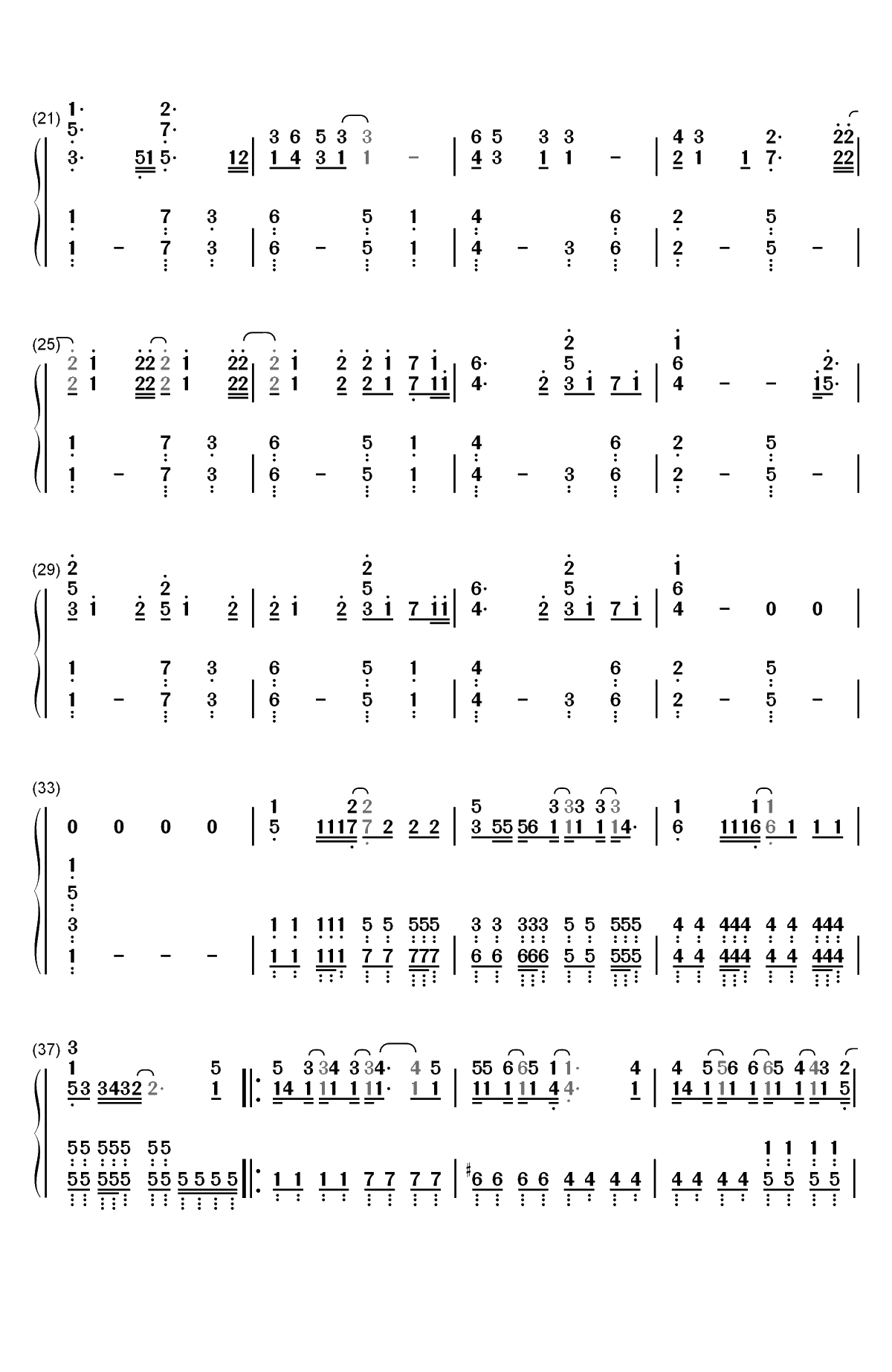 Welcome to the Black Parade-My Chemical Romance双手简谱预览2