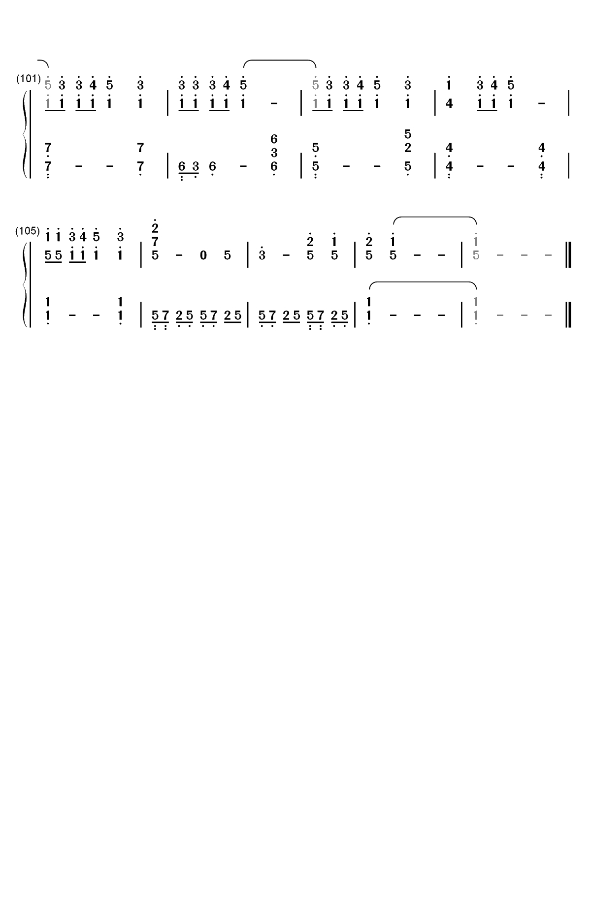 Welcome to the Black Parade-My Chemical Romance双手简谱预览6