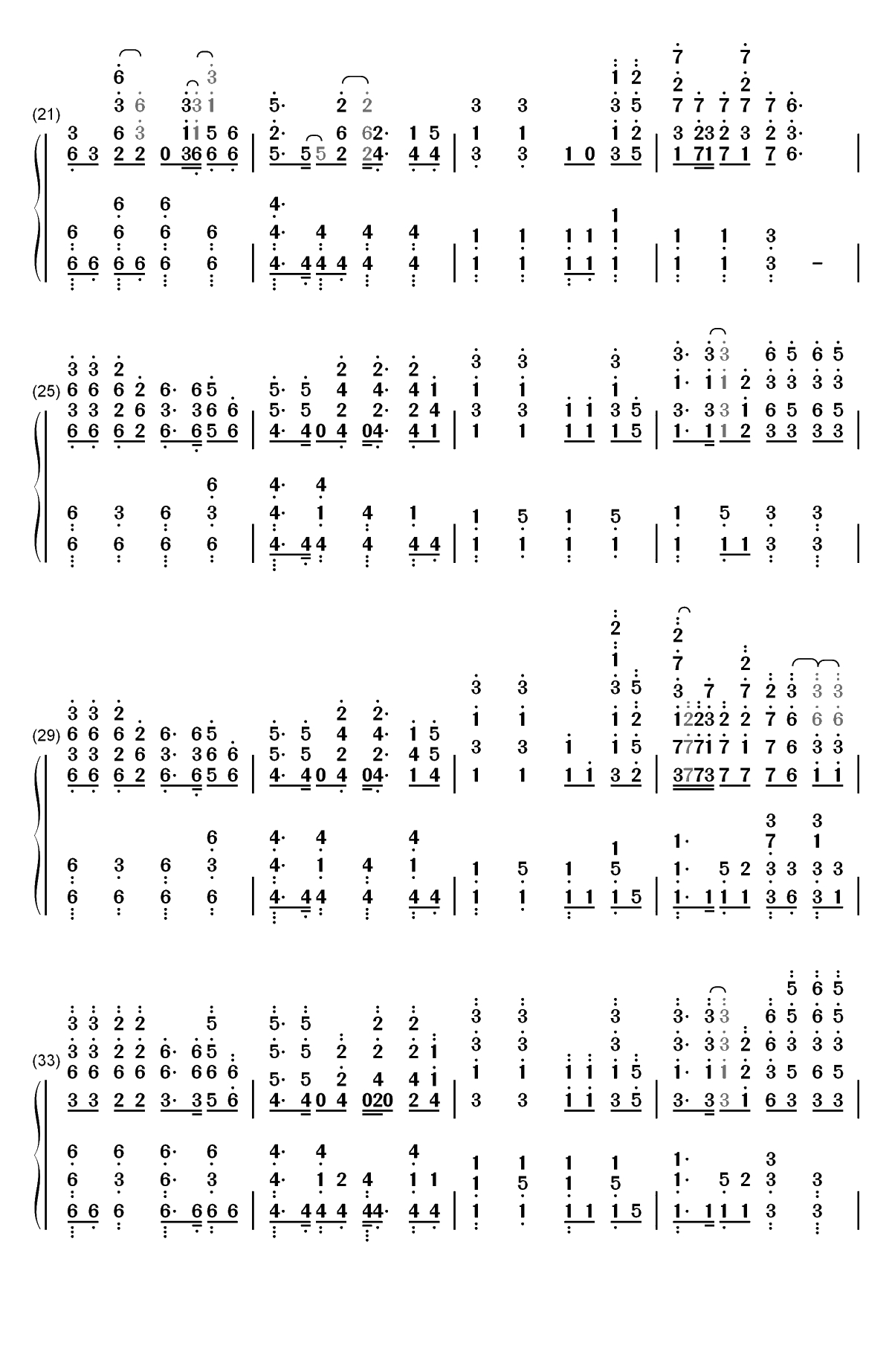 Nevada-Vicetone双手简谱预览2