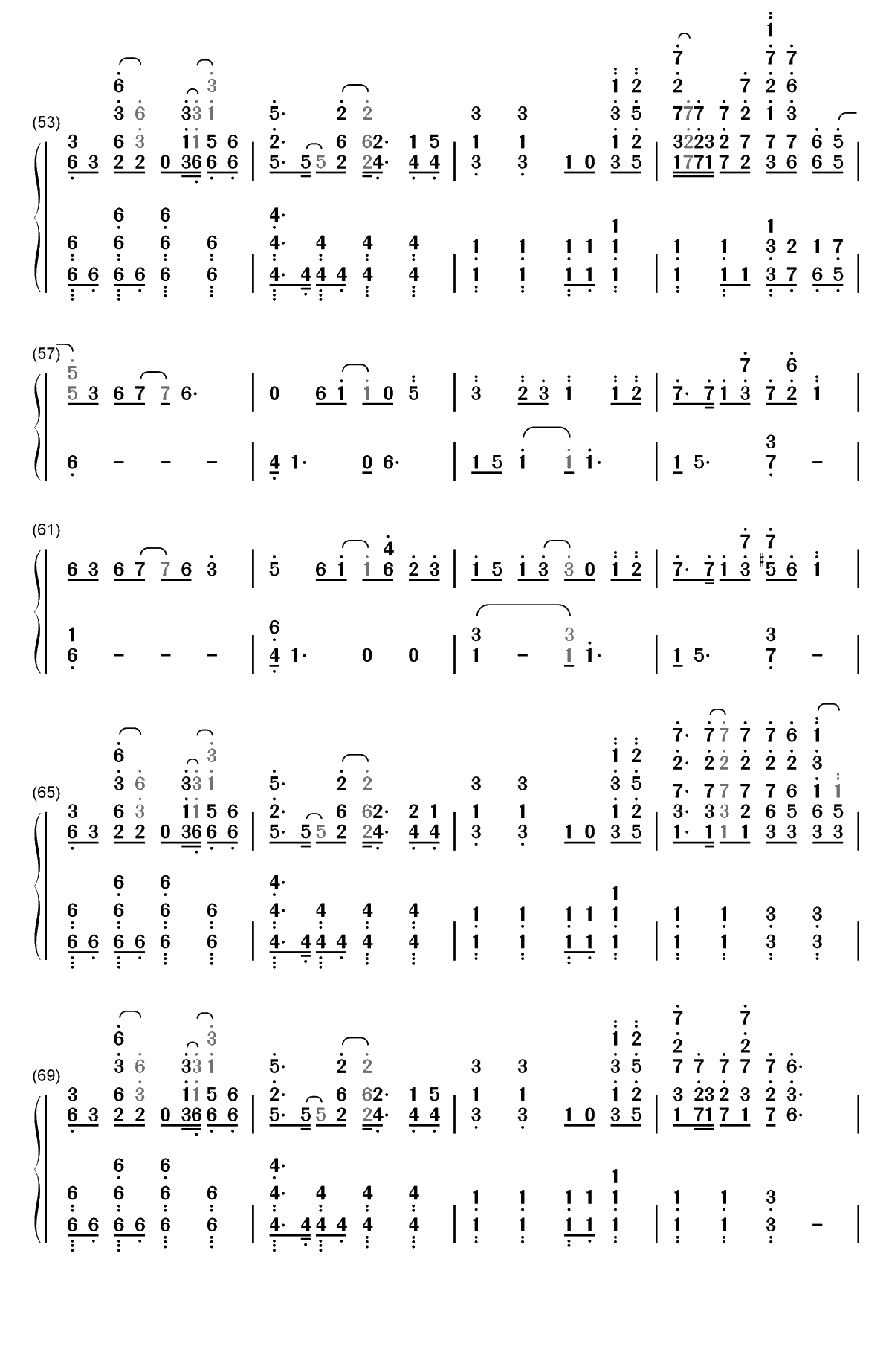 Nevada-Vicetone双手简谱预览4