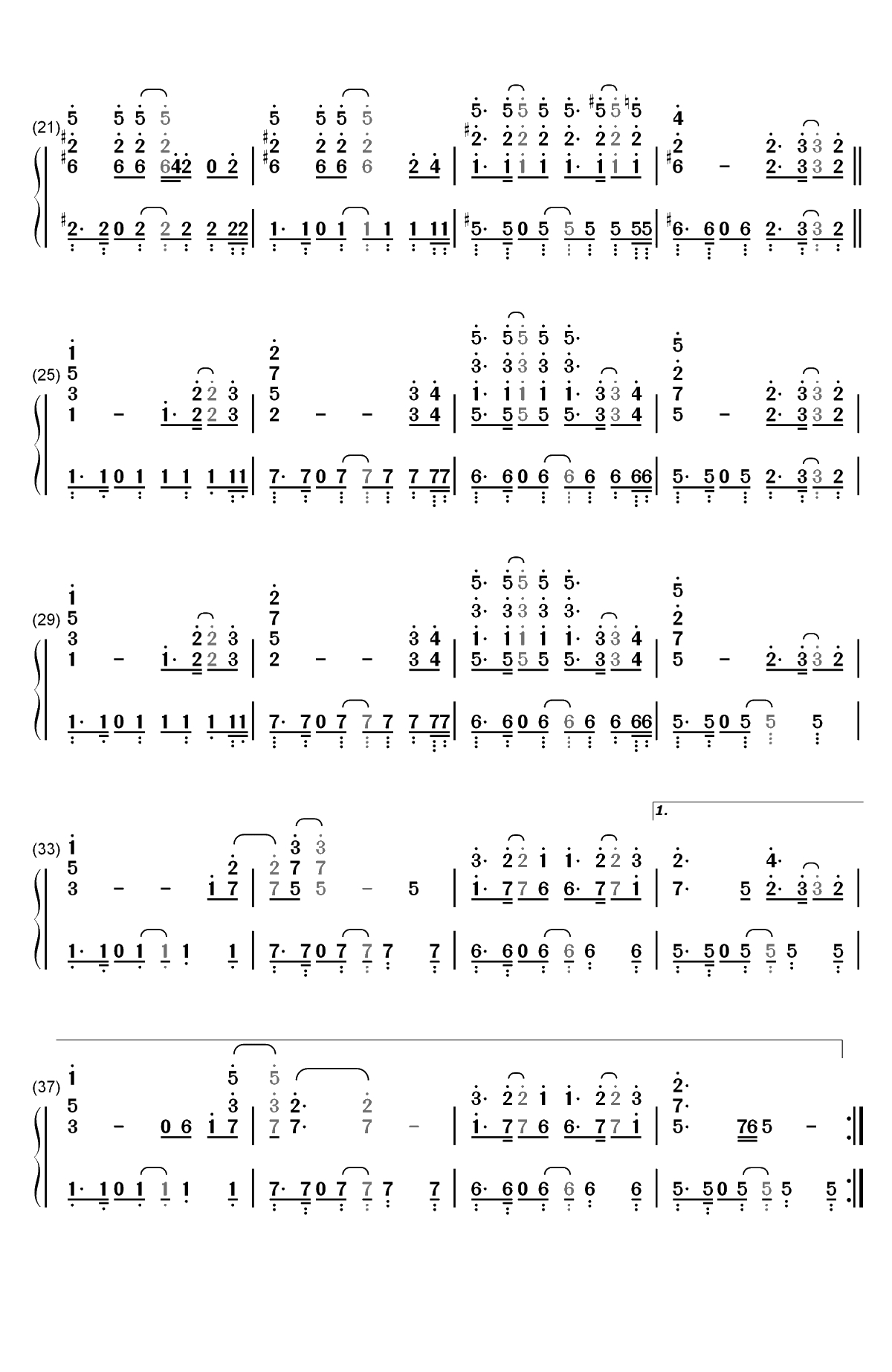 The One-Backstreet Boys双手简谱预览2