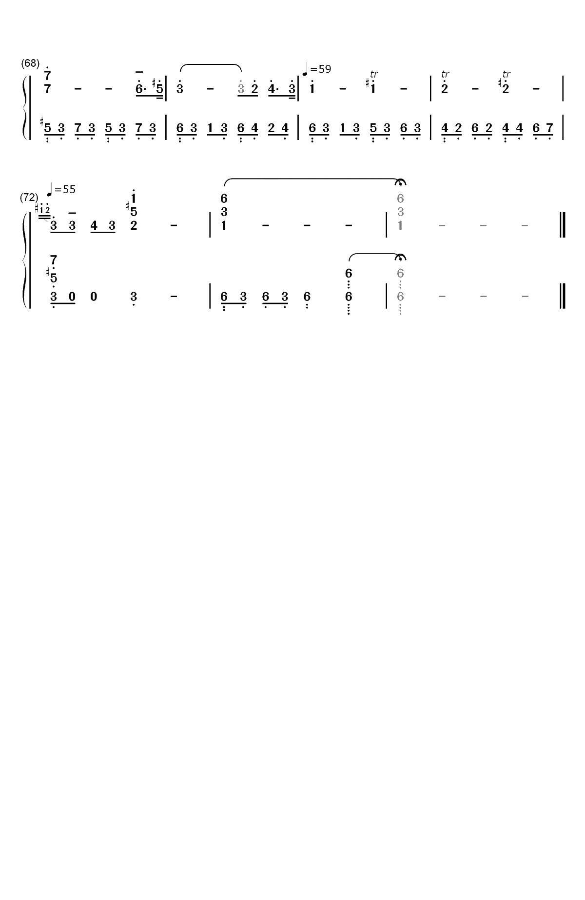 Green Requiem-久石让双手简谱预览4