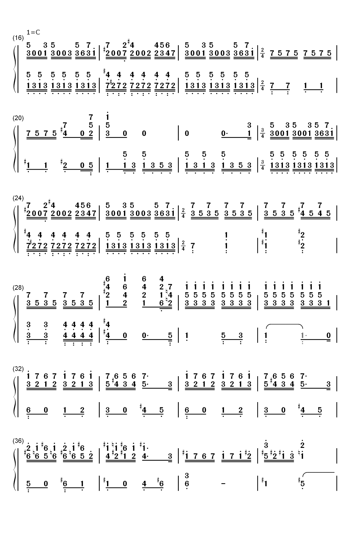 What's This-圣诞夜惊魂OST双手简谱预览2