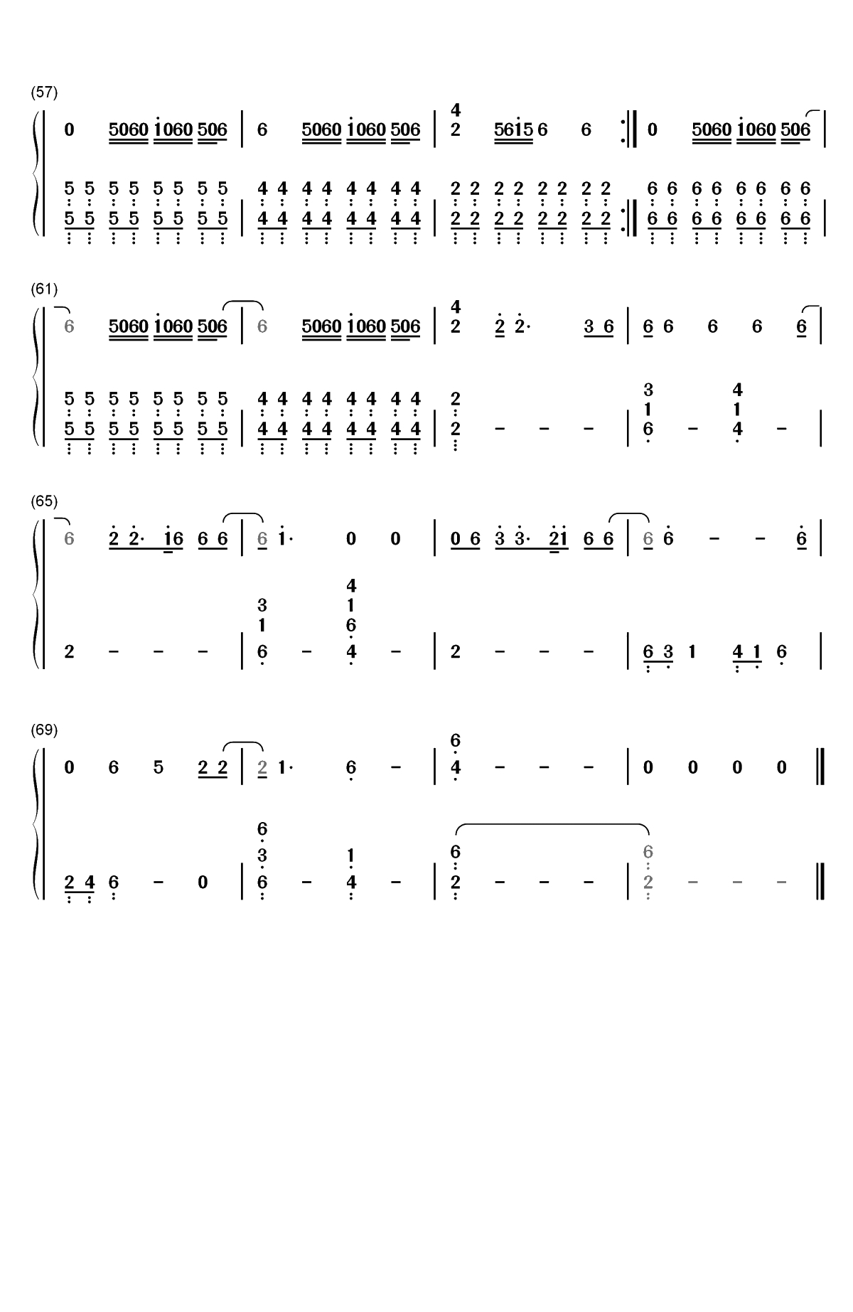 Way Down We Go-Kaleo双手简谱预览4
