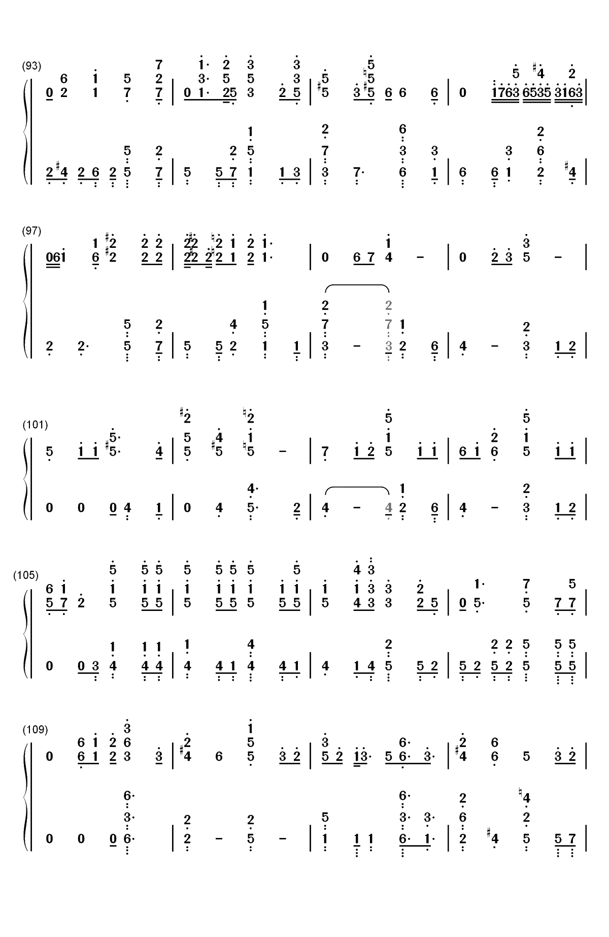 You are in Love Right-Produce 48 IZ ONE双手简谱预览6