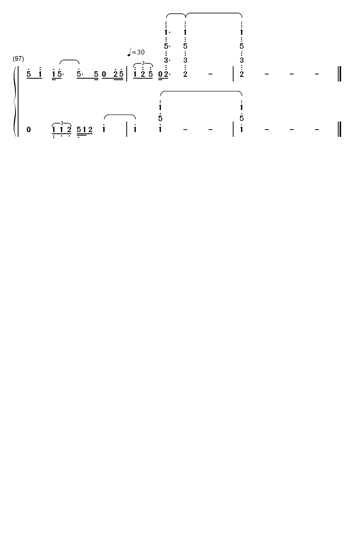 雪の華-雪花-求婚事务所OST双手简谱预览6