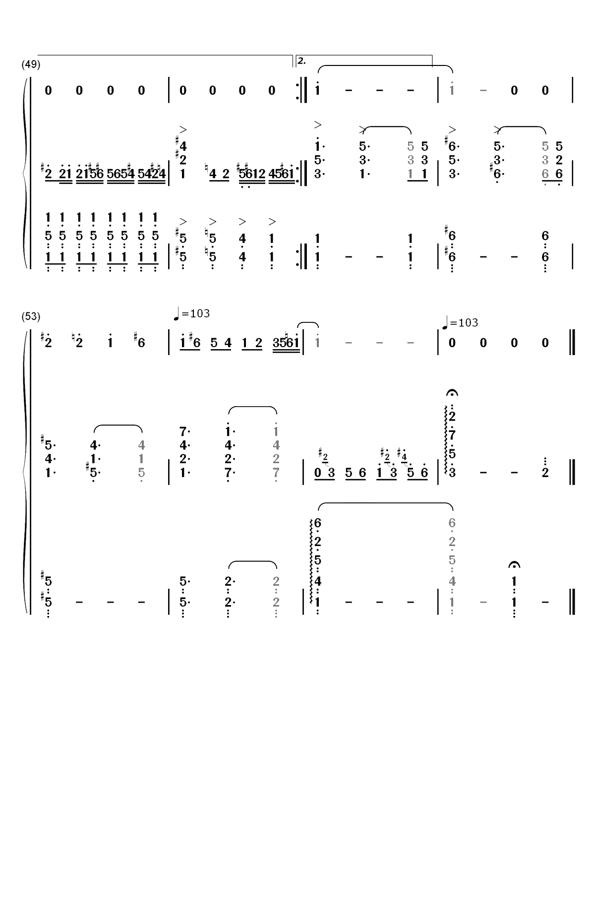 爱的钢琴手-伍思凯双手简谱预览5