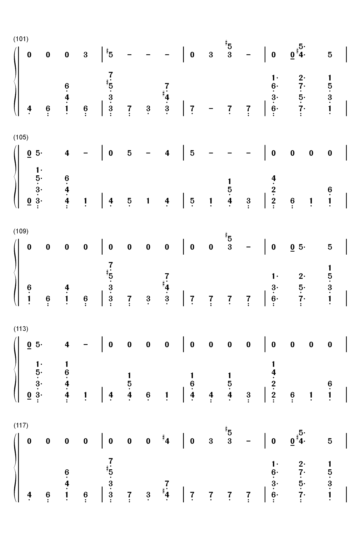Running-Dua Lipa双手简谱预览6