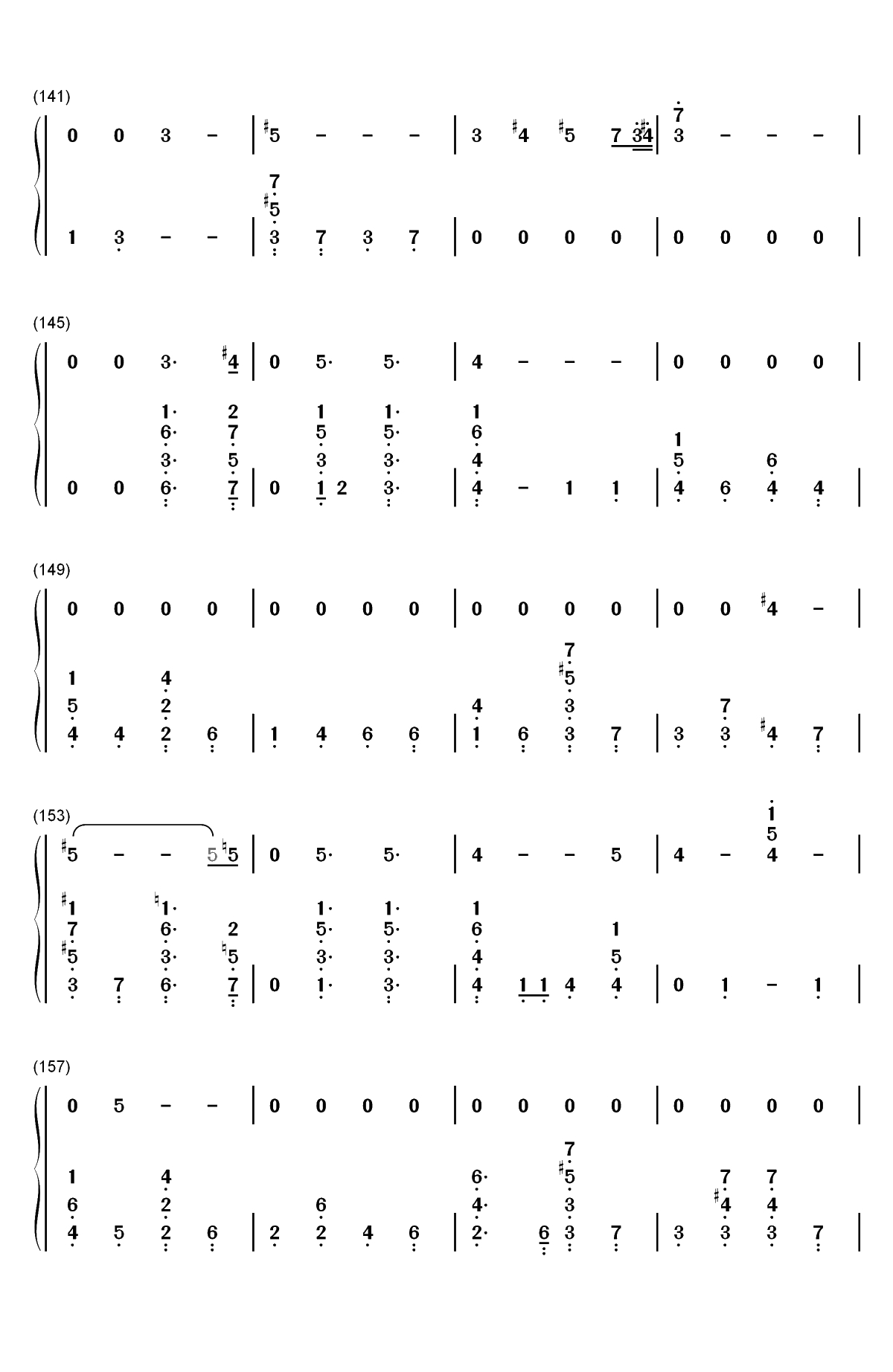 Running-Dua Lipa双手简谱预览8