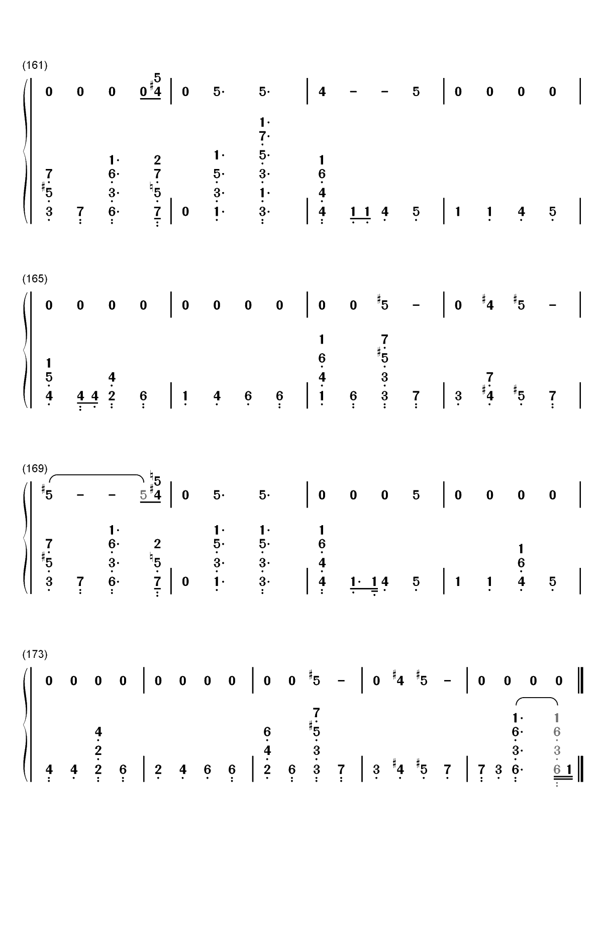 Running-Dua Lipa双手简谱预览9