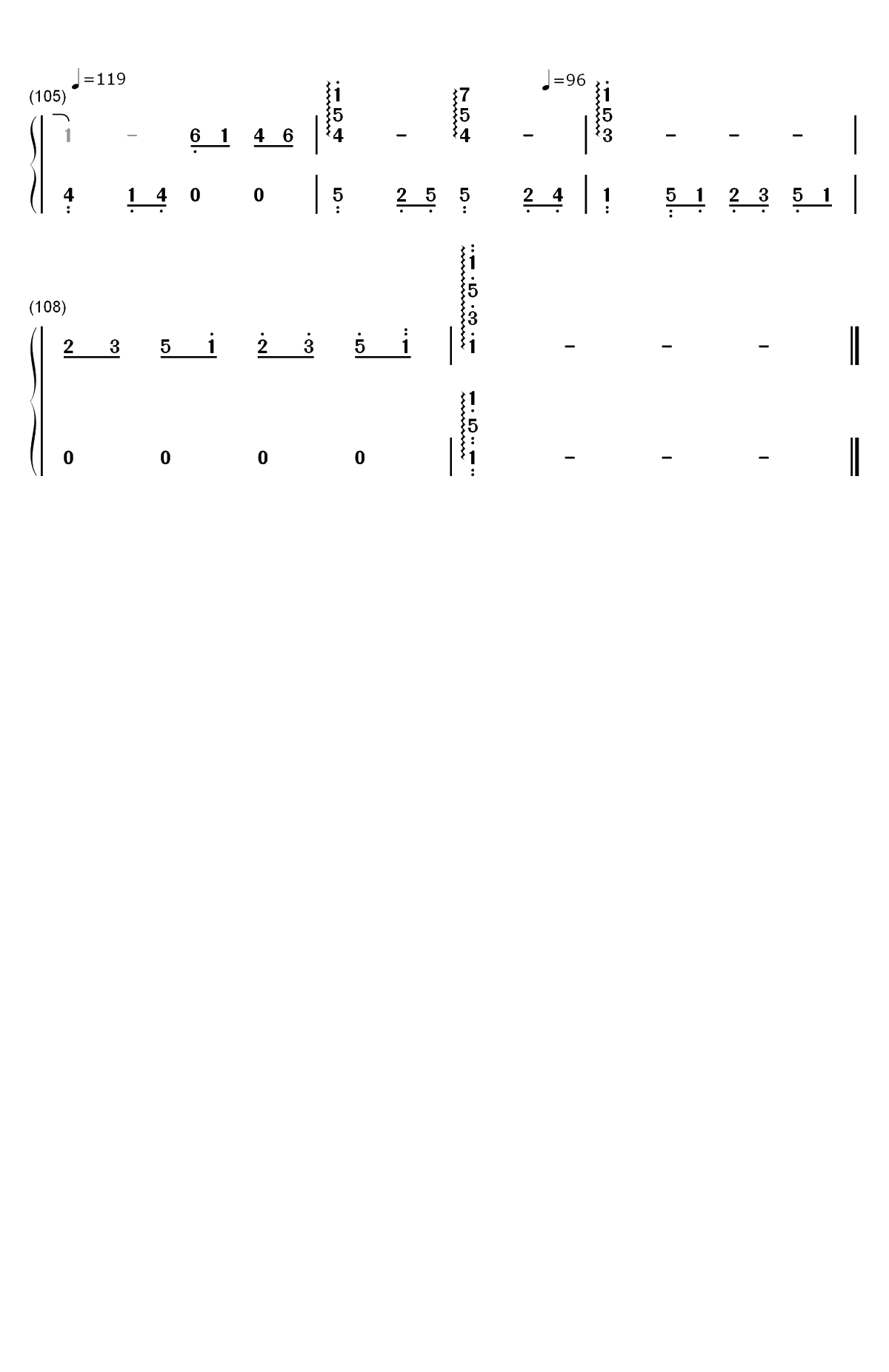 喜帖街-谢安琪双手简谱预览5