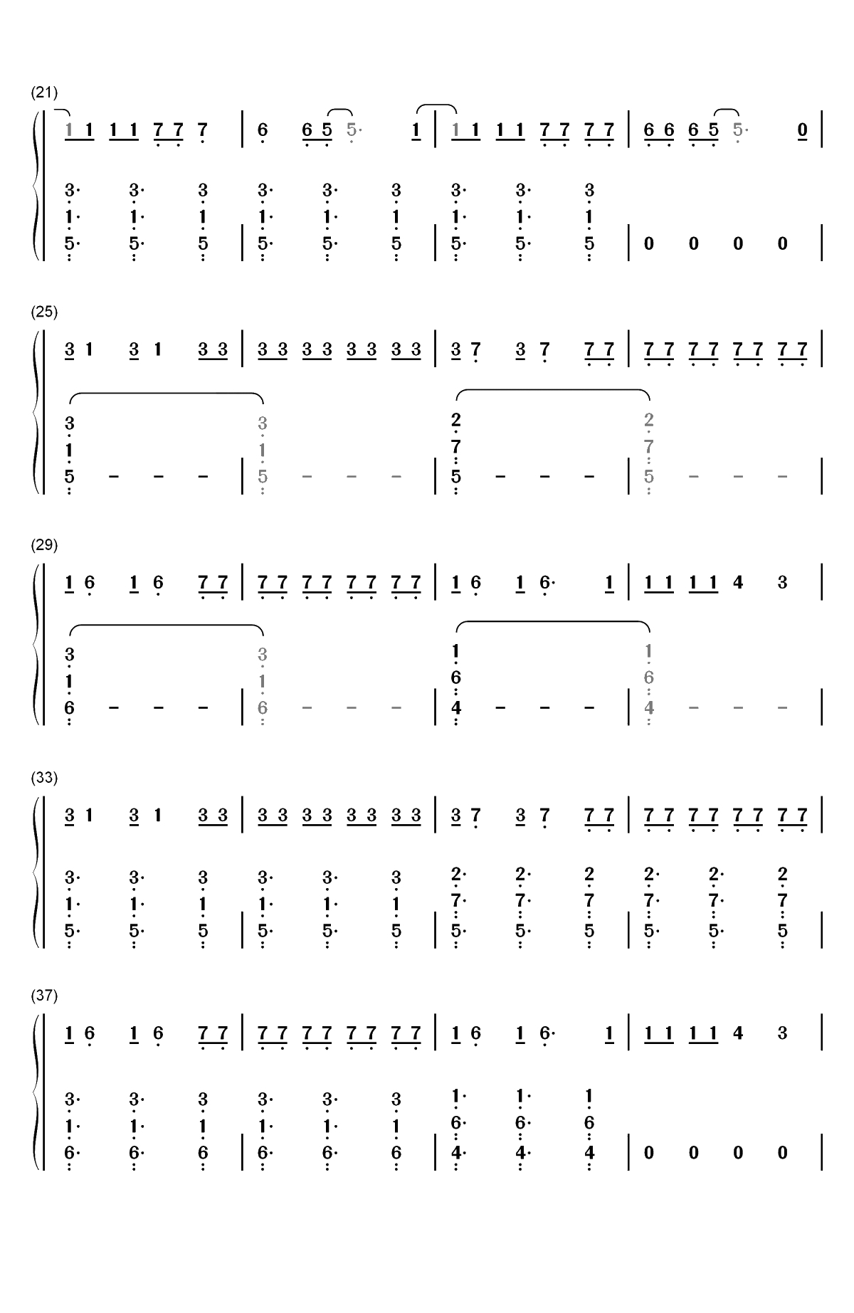 Zero-无敌破坏王2大闹互联网OST双手简谱预览2