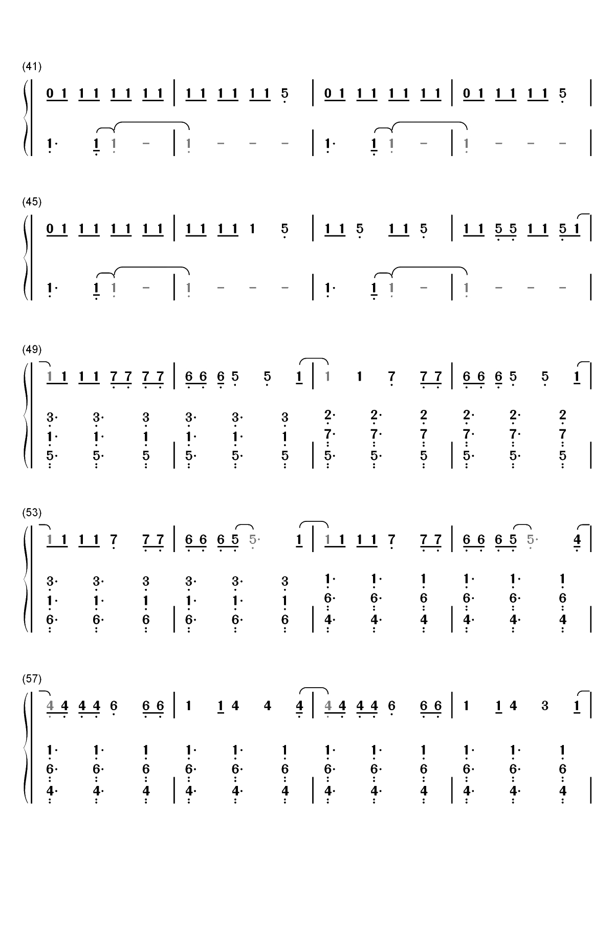 Zero-无敌破坏王2大闹互联网OST双手简谱预览3