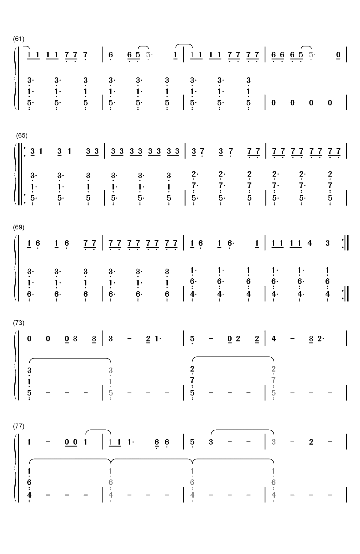 Zero-无敌破坏王2大闹互联网OST双手简谱预览4
