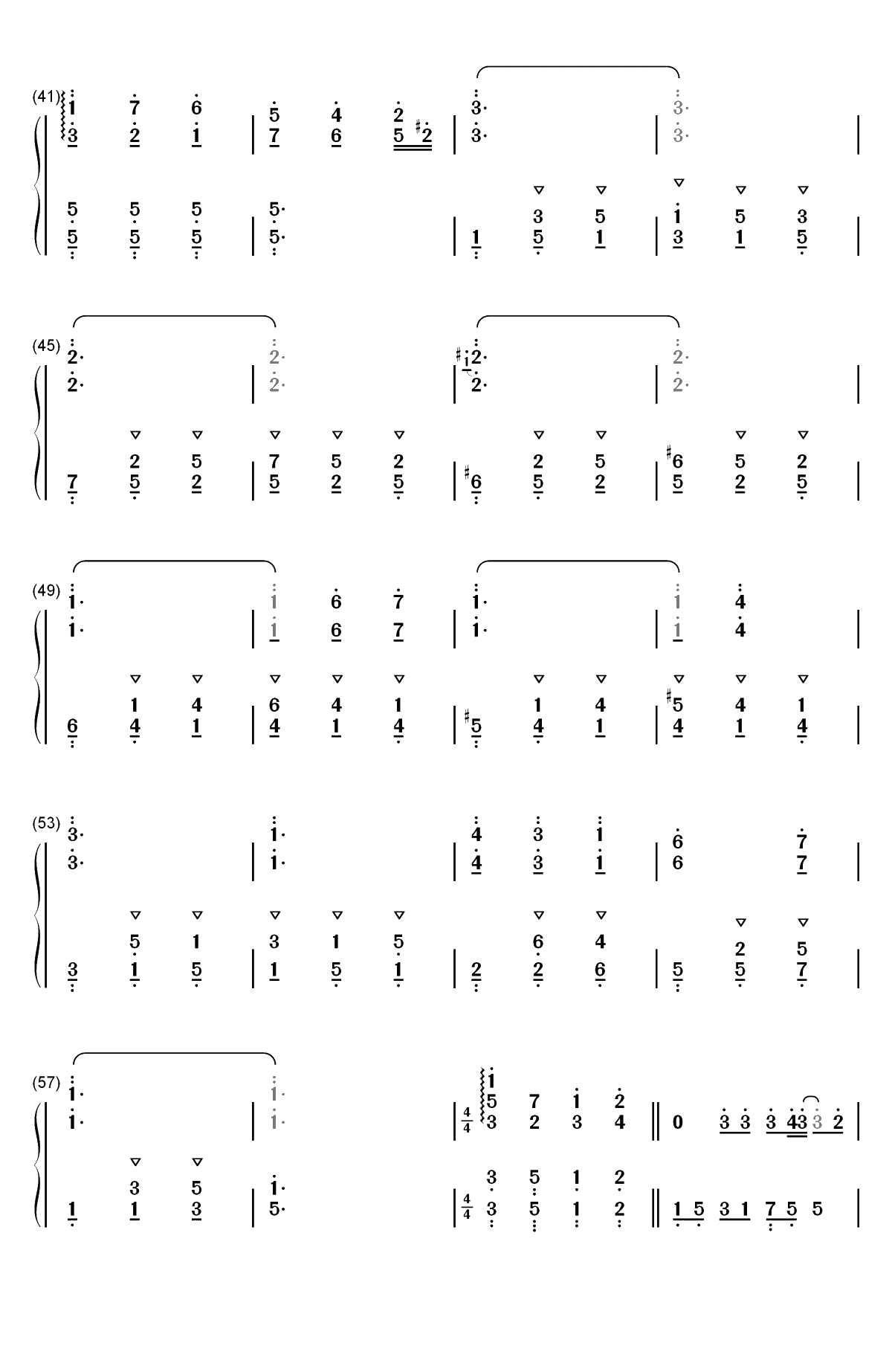 一个人的风景-夏至未至插曲双手简谱预览3