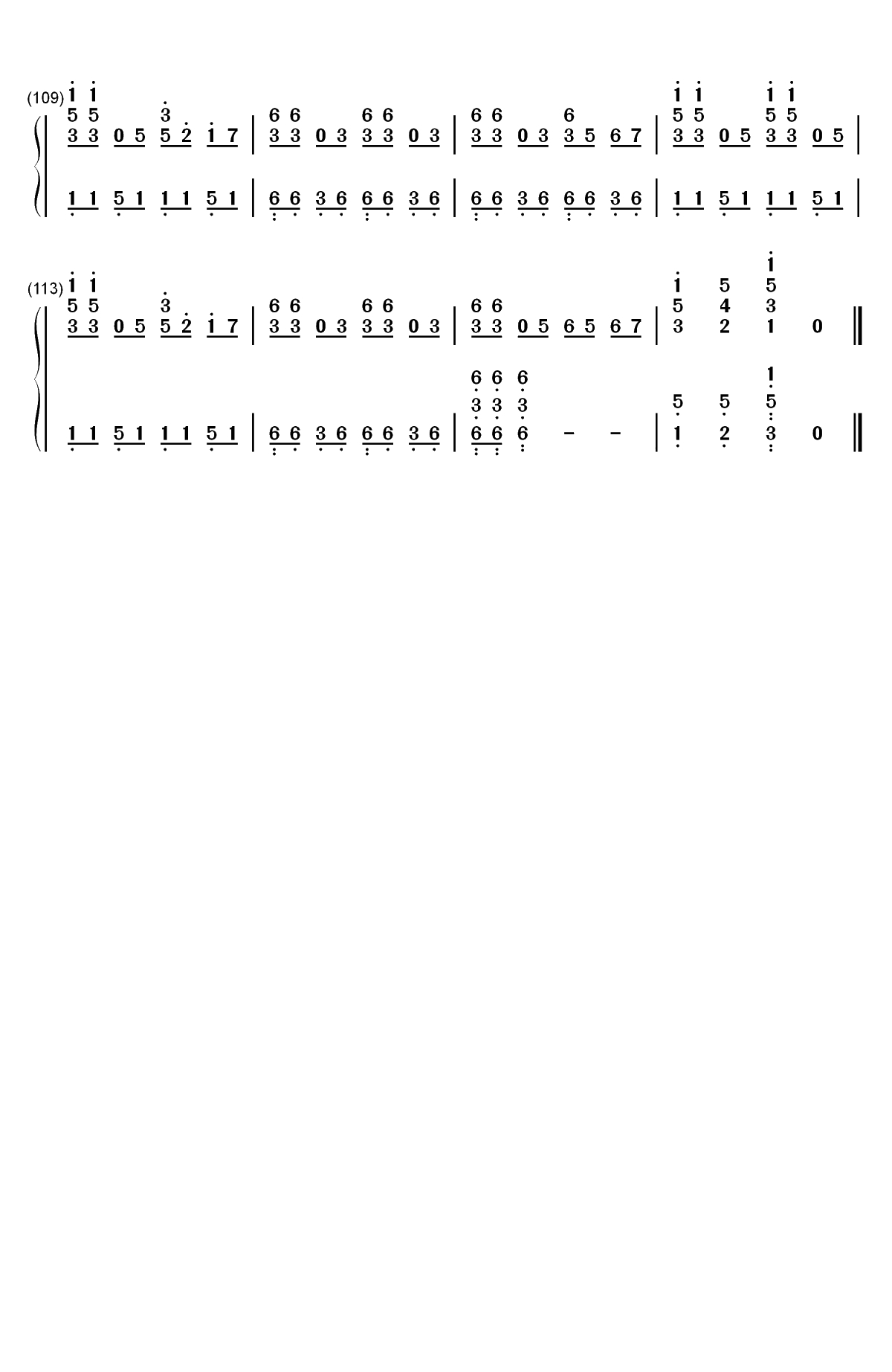 I Will Follow Him-修女也疯狂OST双手简谱预览6