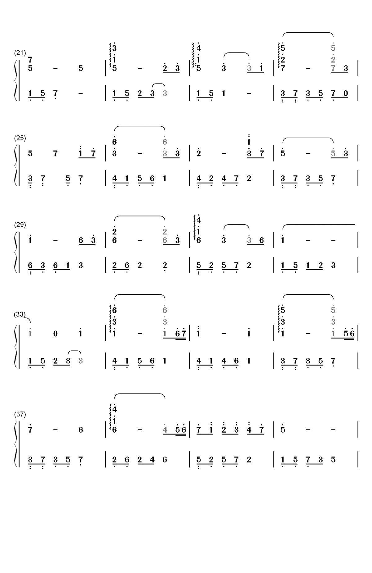 情人节的礼物-夜的钢琴曲 Ⅱ双手简谱预览2