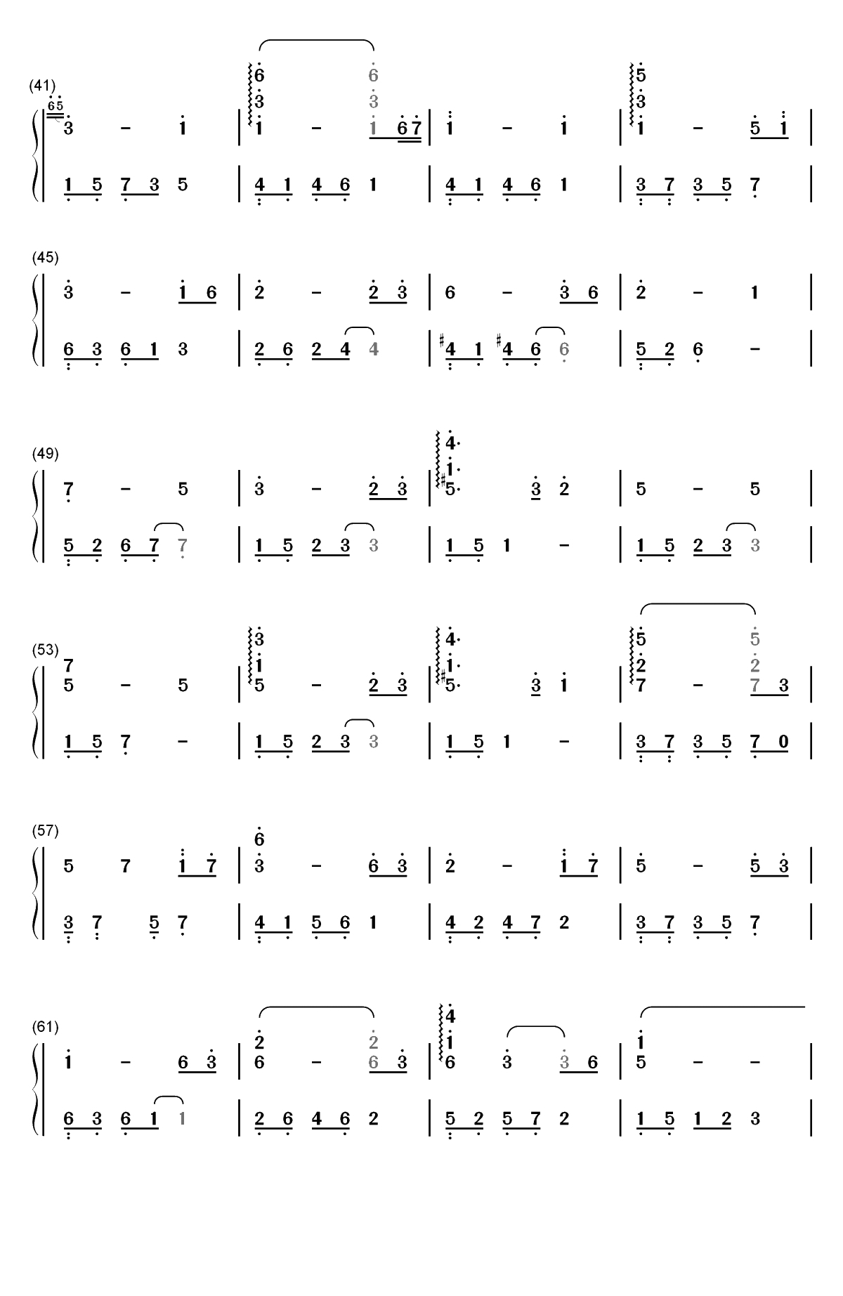 情人节的礼物-夜的钢琴曲 Ⅱ双手简谱预览3