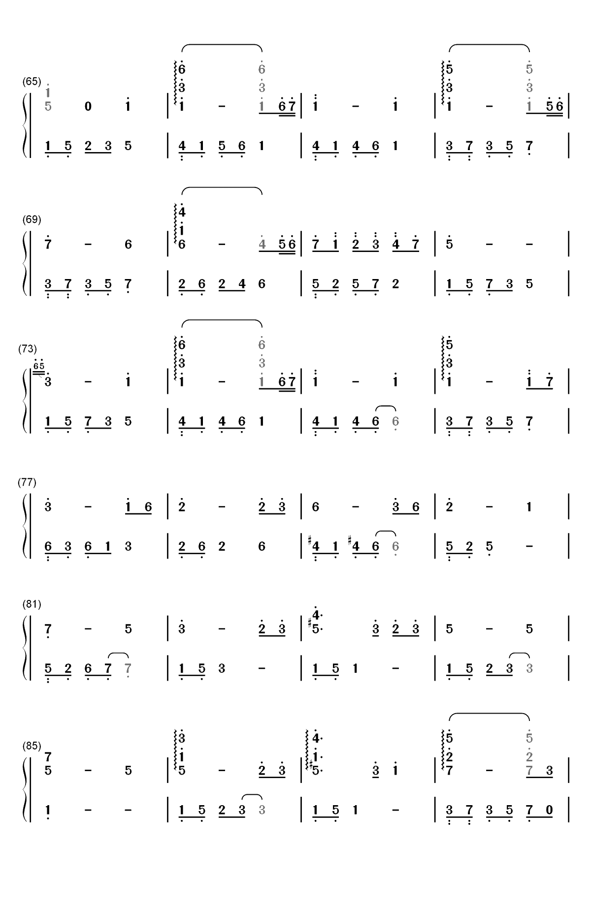 情人节的礼物-夜的钢琴曲 Ⅱ双手简谱预览4