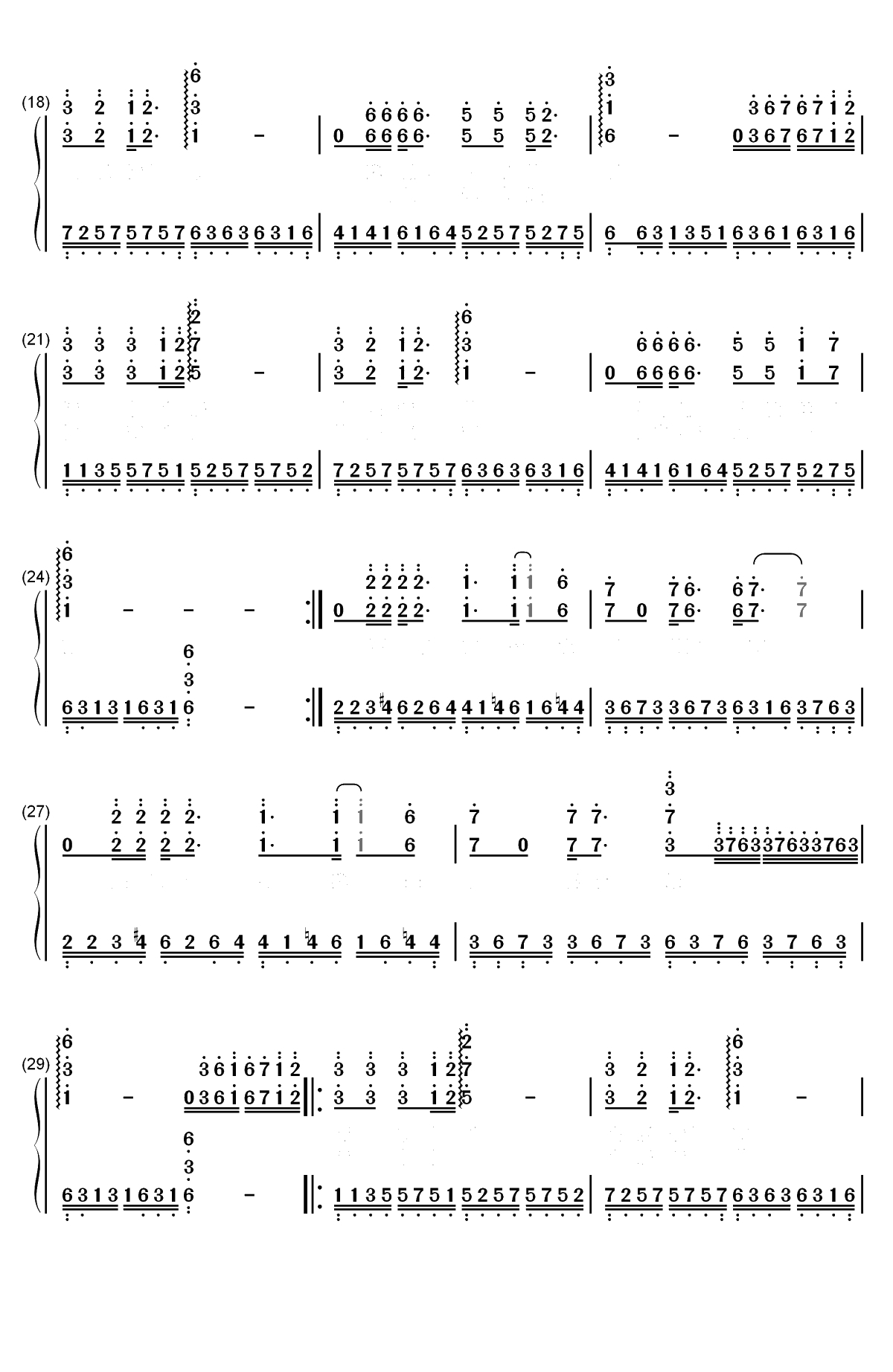 没有情人的情人节-完美版双手简谱预览2