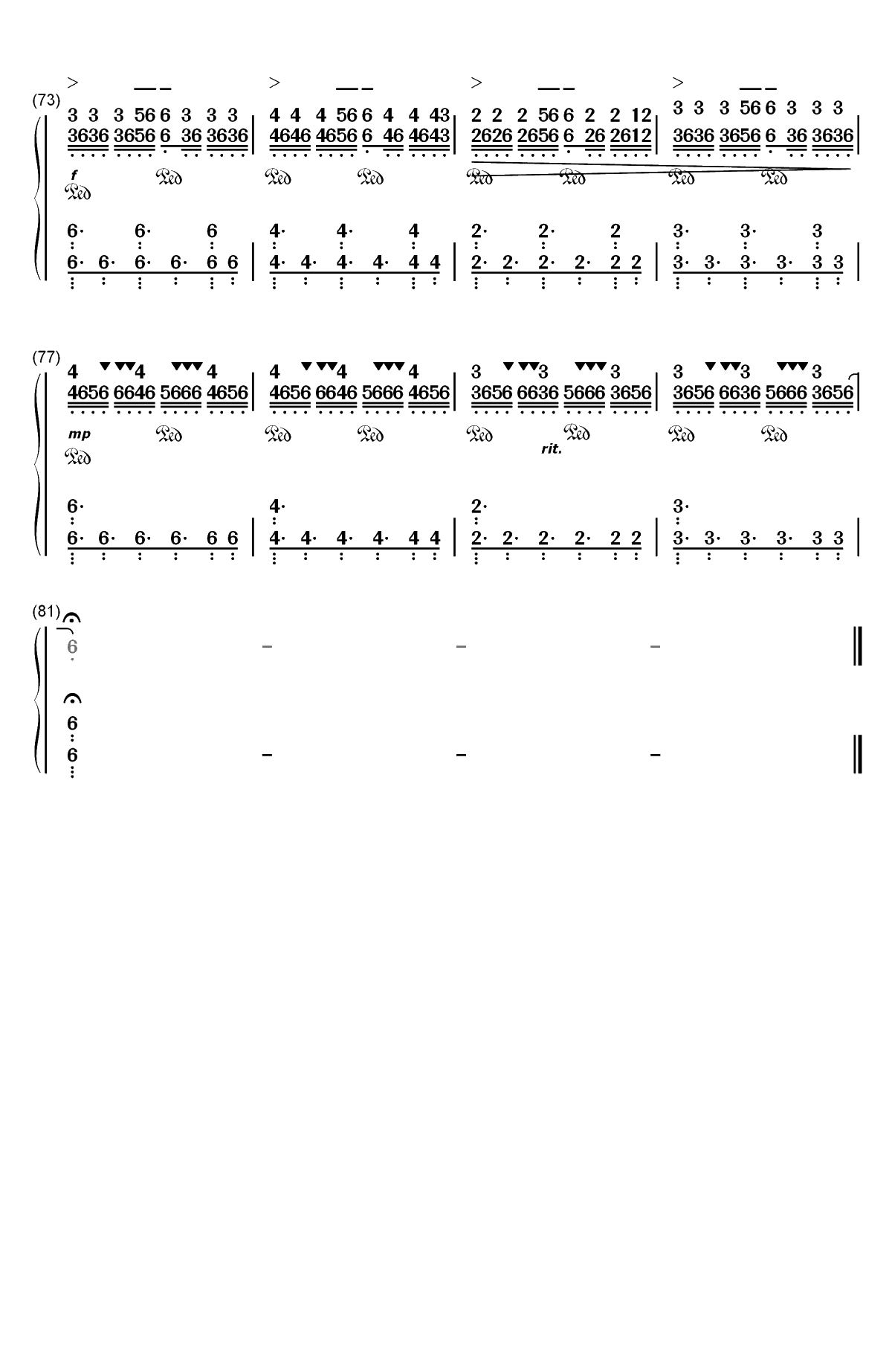 Rise-华丽版-2018英雄联盟全球赛主题曲-Mr.Li双手简谱预览6
