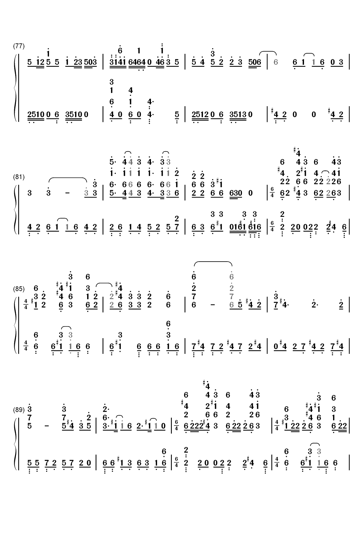 Little Busters-完整版双手简谱预览5