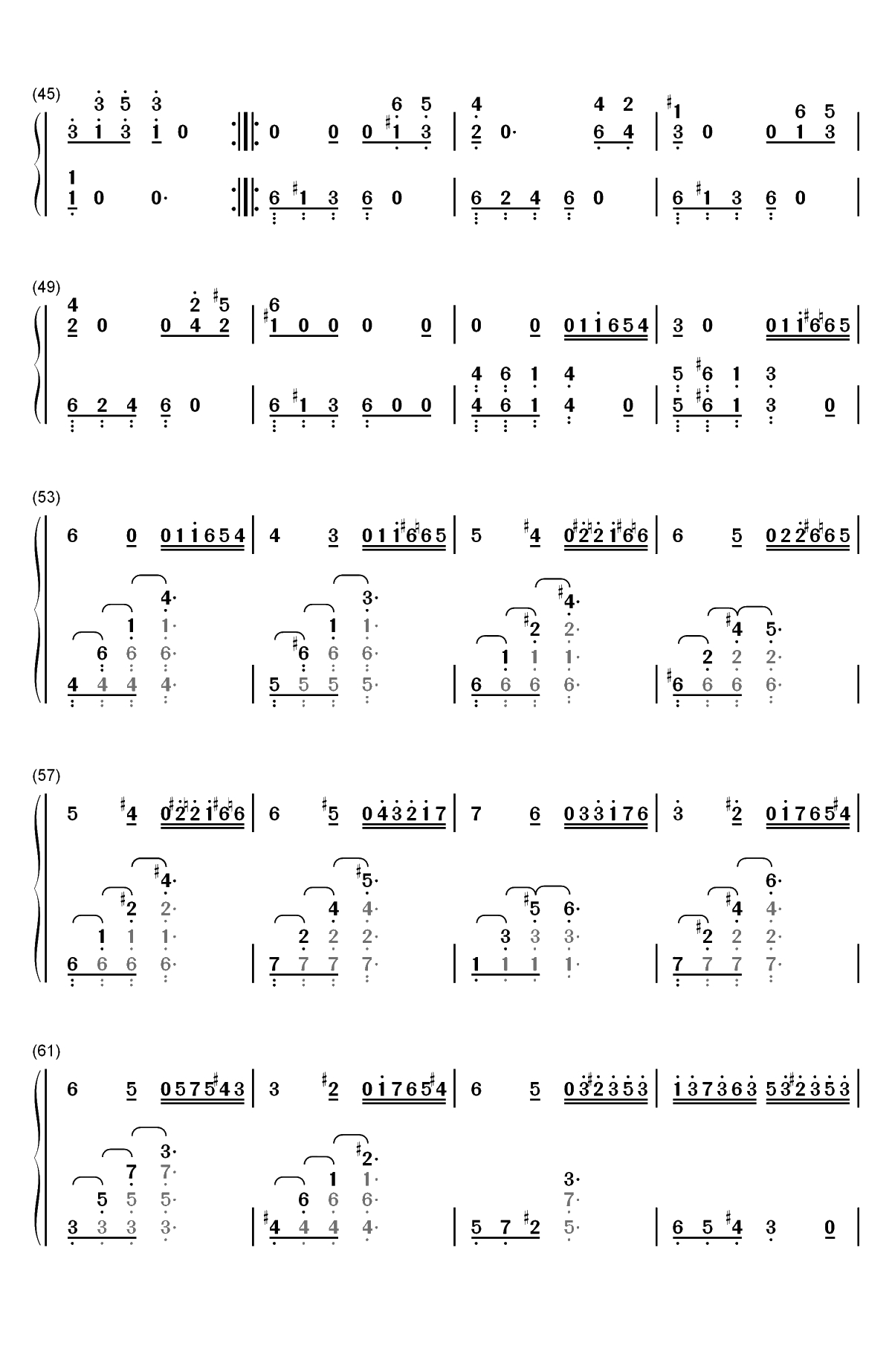 e小调奏鸣曲第一乐章双手简谱预览3