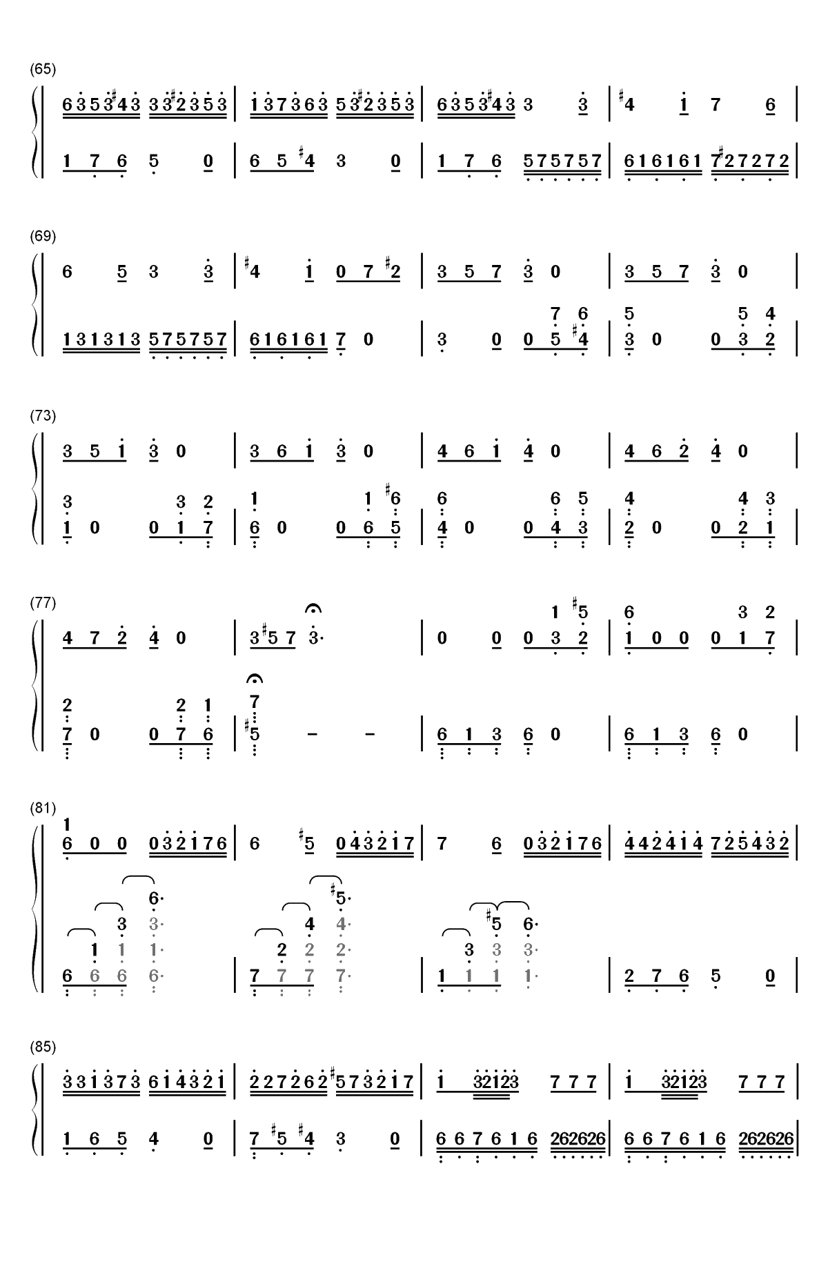 e小调奏鸣曲第一乐章双手简谱预览4