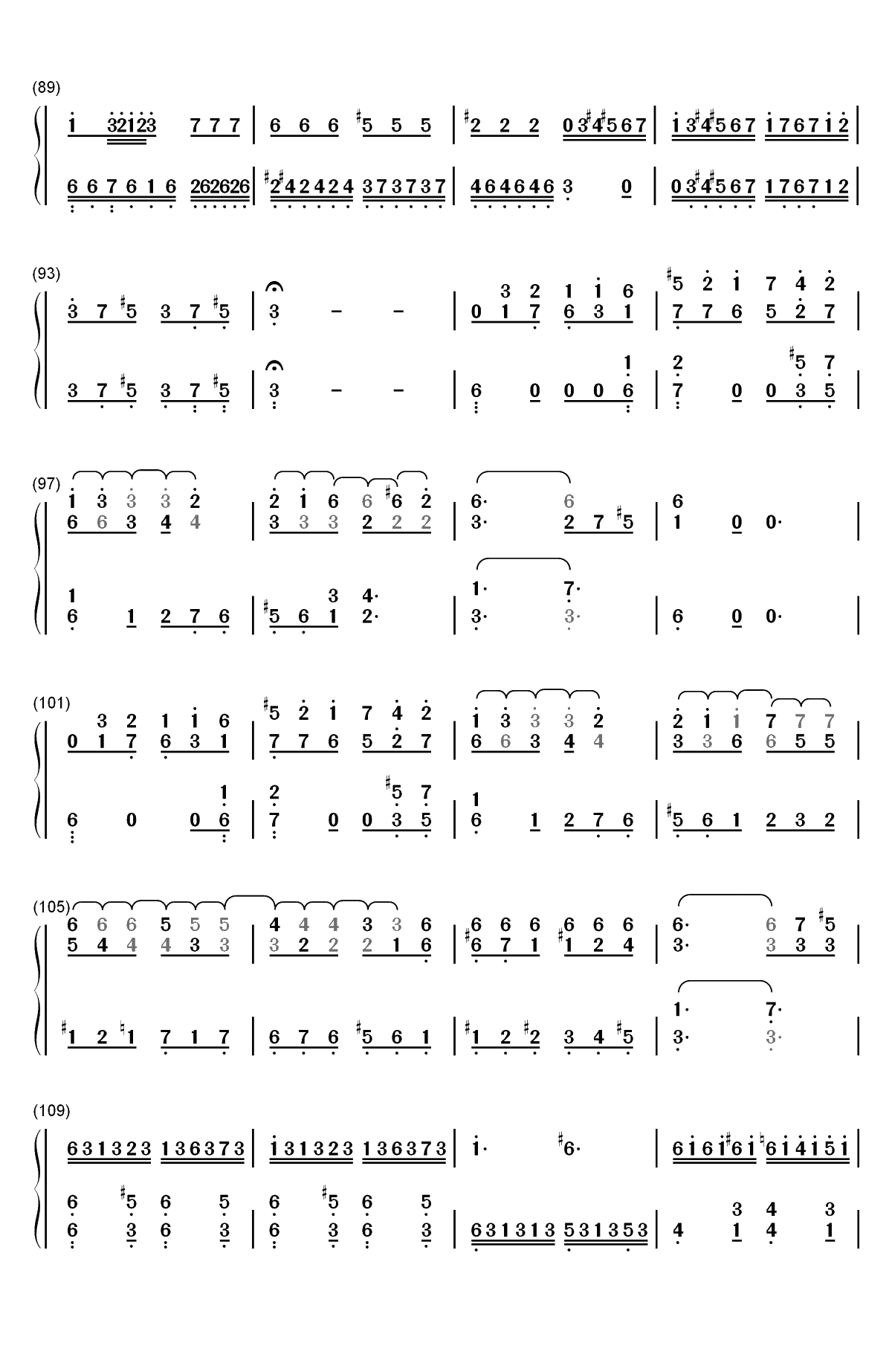 e小调奏鸣曲第一乐章双手简谱预览5