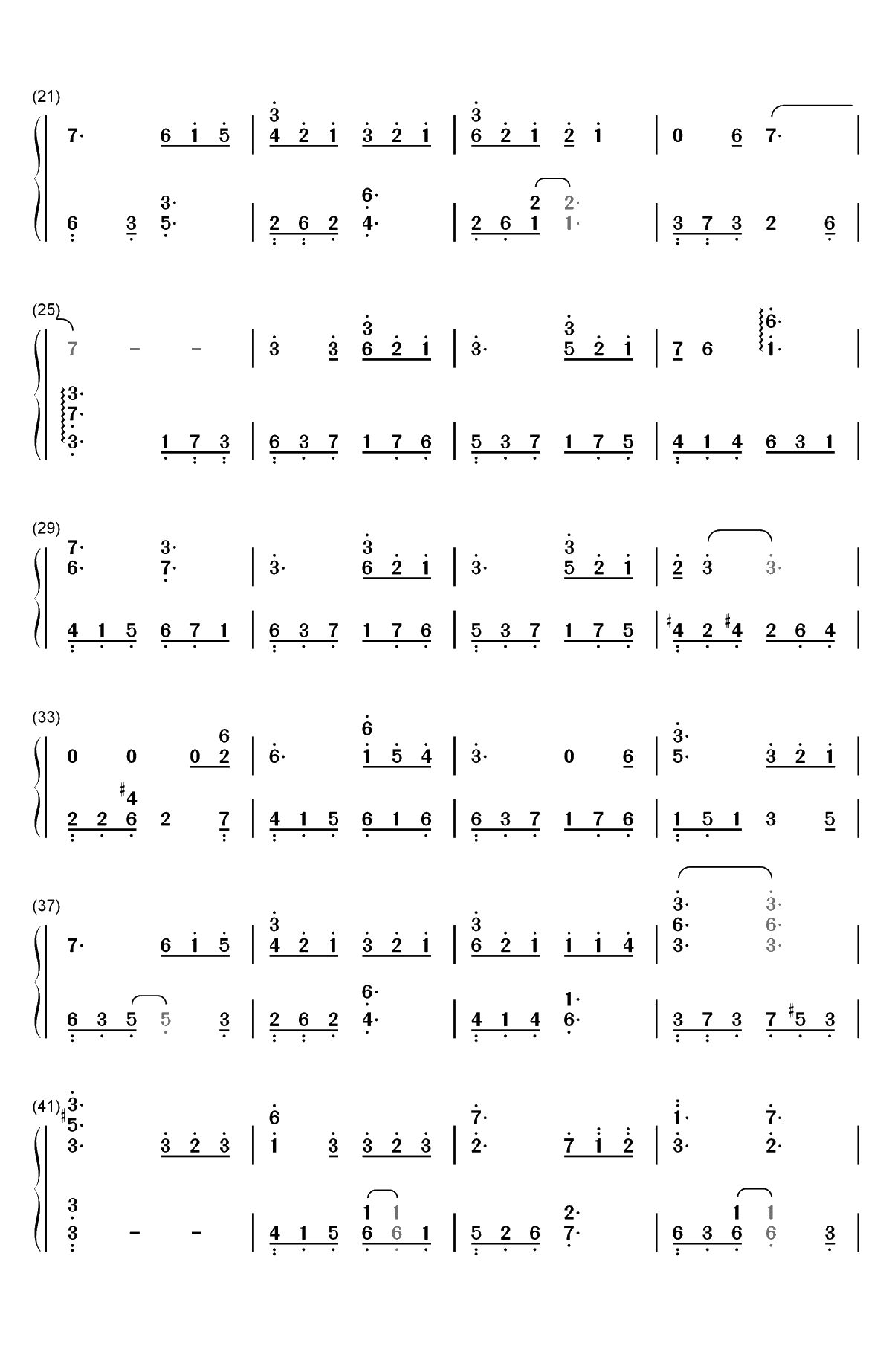 缘起-白蛇缘起推广曲双手简谱预览2